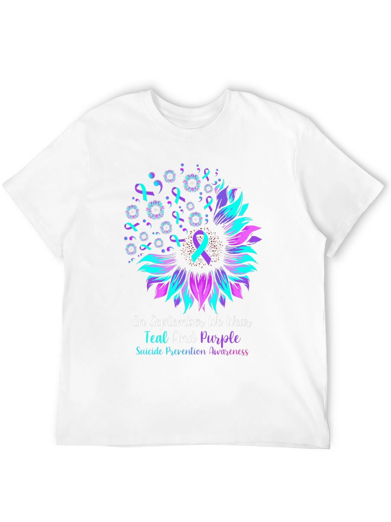 Teal and Purple Suicide Prevention Awareness T-Shirt