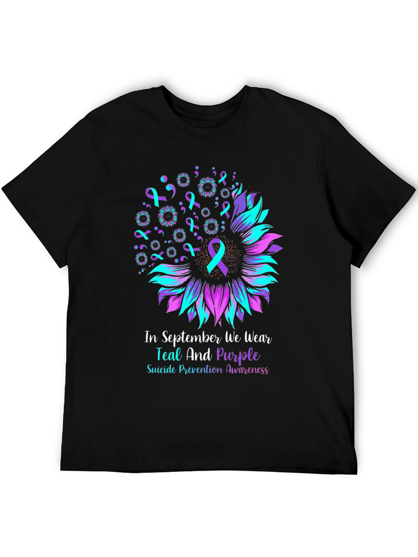 Teal and Purple Suicide Prevention Awareness T-Shirt