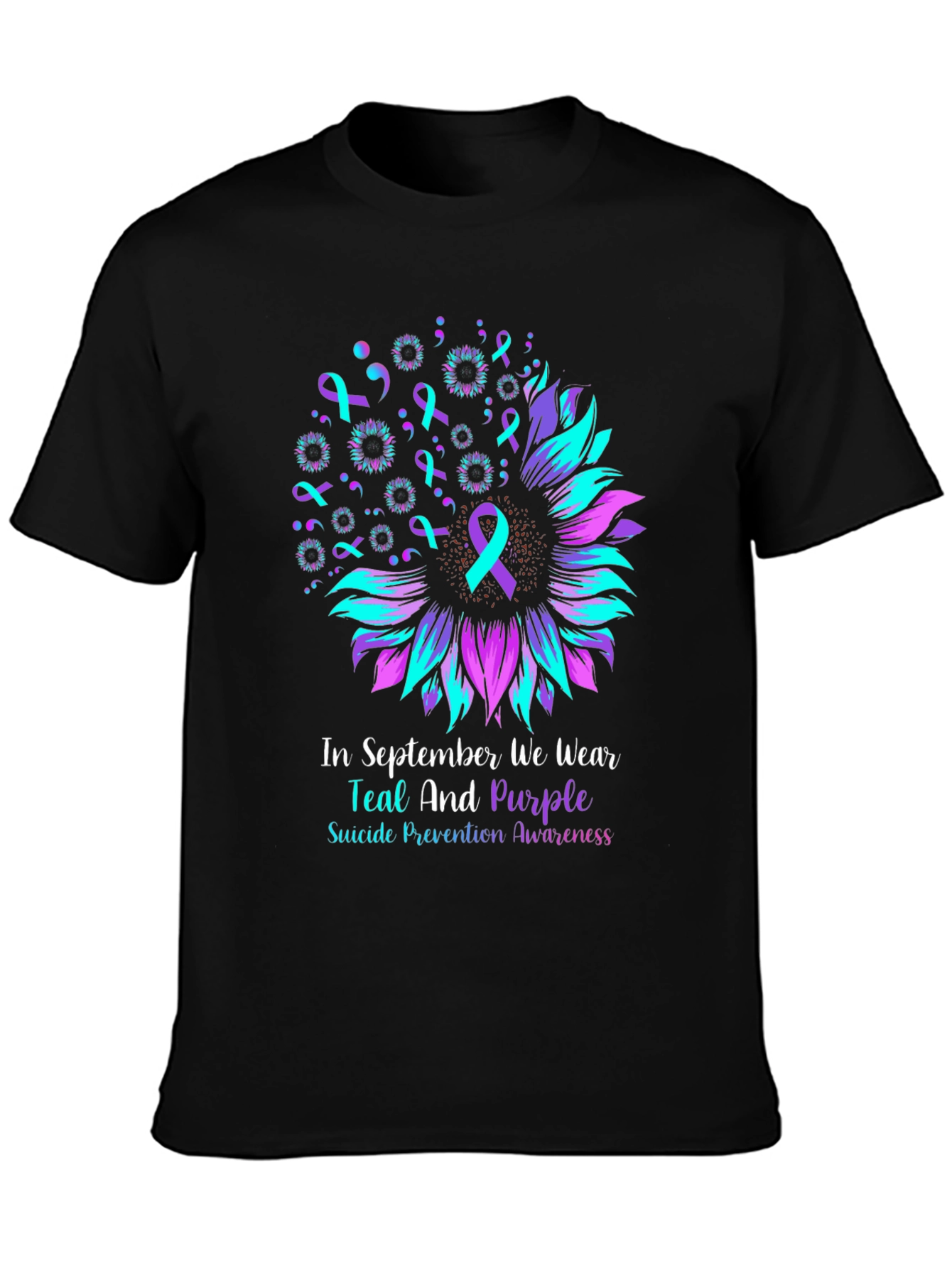 Teal and Purple Suicide Prevention Awareness T-Shirt
