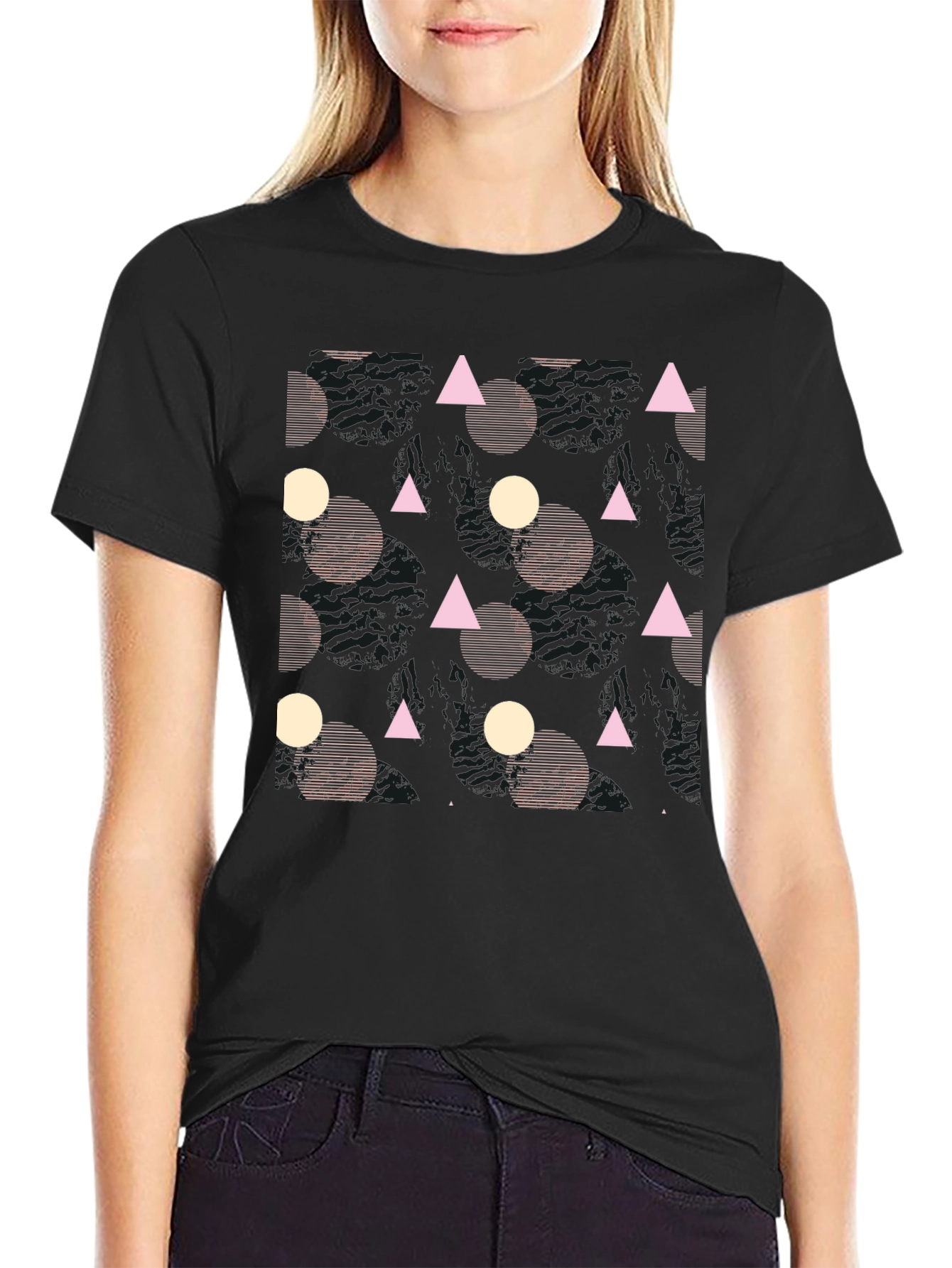 Geometric Black T-Shirt