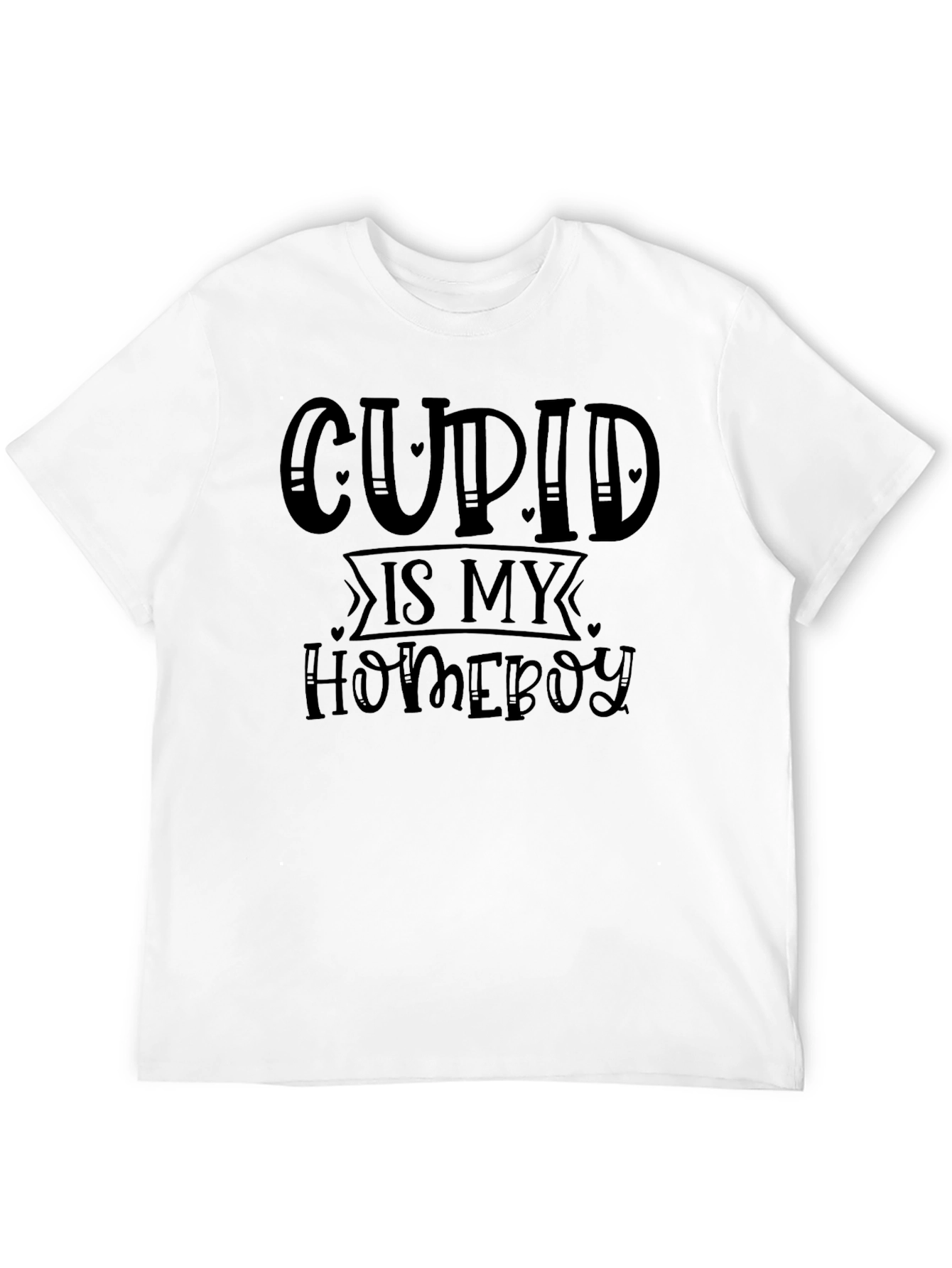 Cupid Is My Homeboy Black Graphic Tee