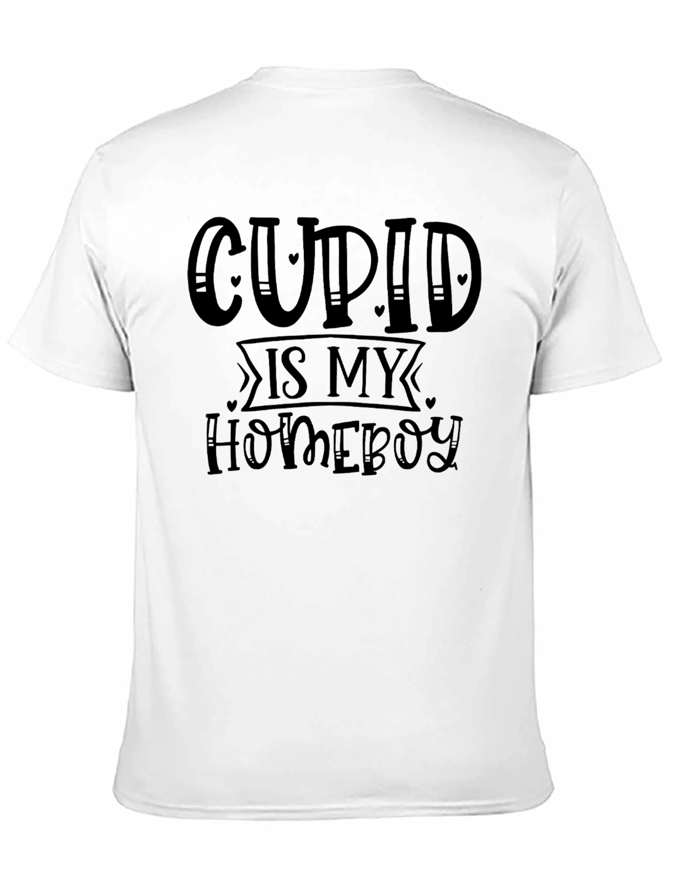 Cupid Is My Homeboy Black Graphic Tee