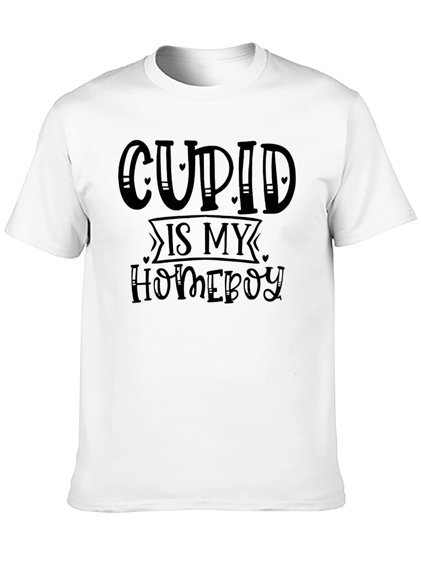 Cupid Is My Homeboy Black Graphic Tee