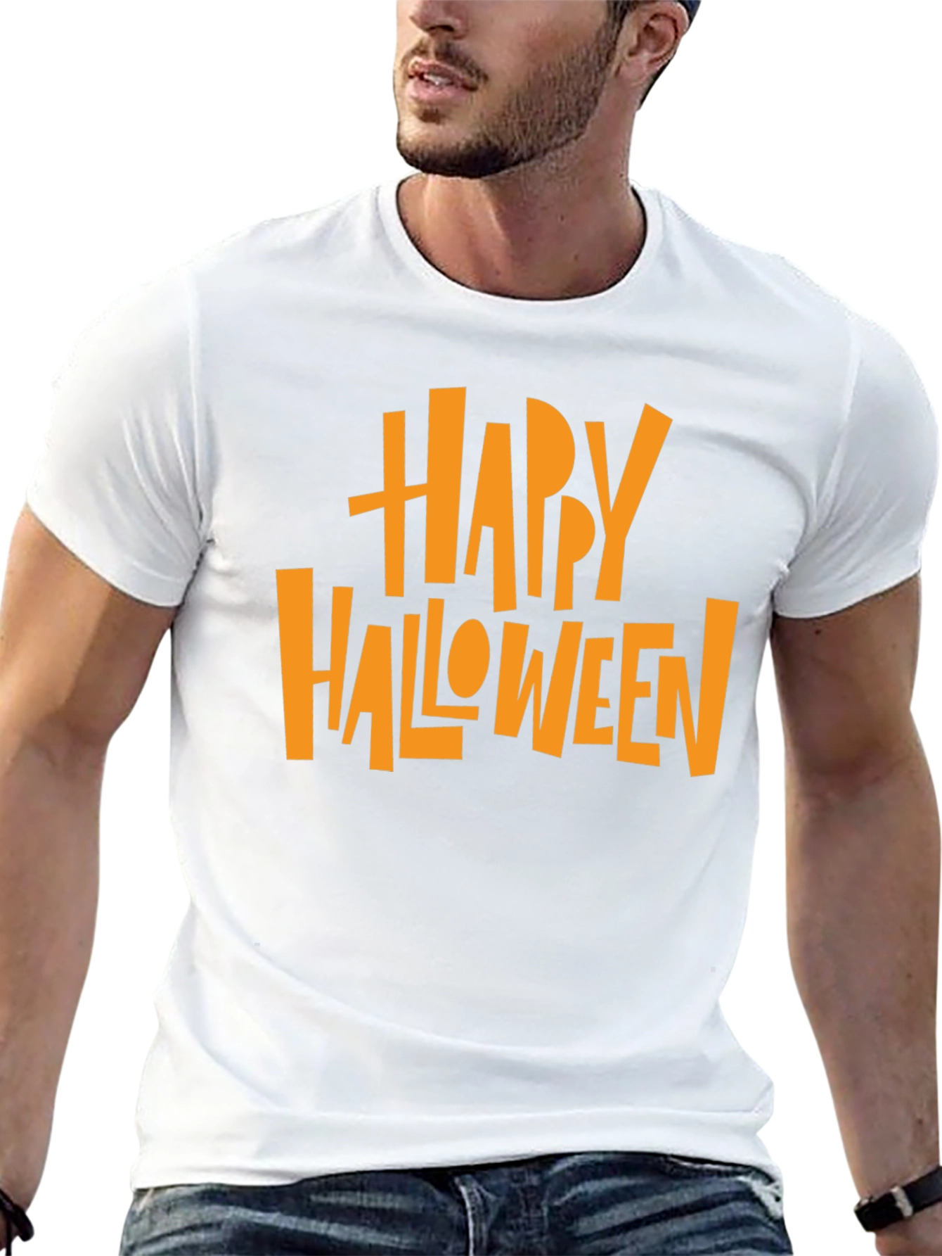 Happy Halloween Graphic Tee - Black