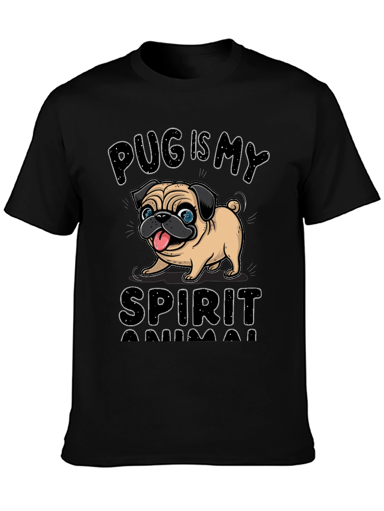 Pug is My Spirit Animal Graphic Tee