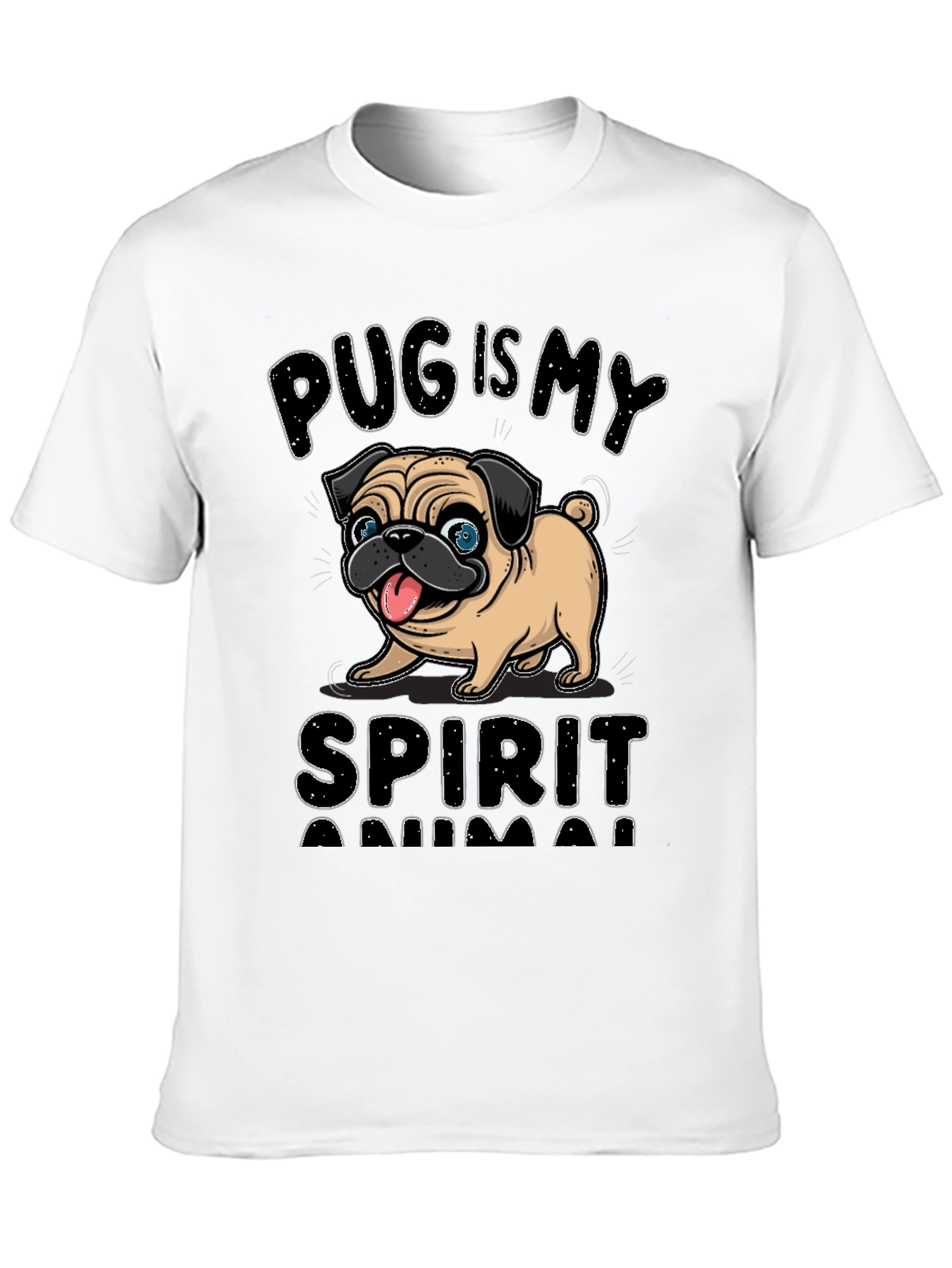 Pug is My Spirit Animal Graphic Tee