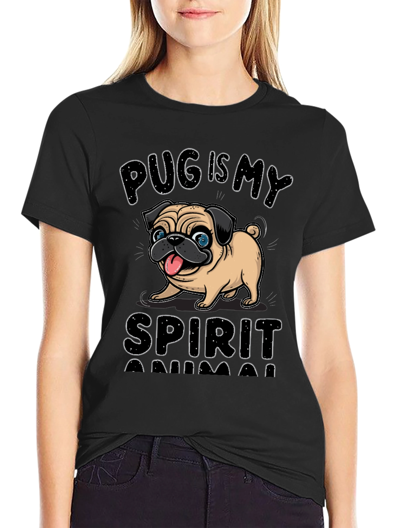 Pug is My Spirit Animal Graphic Tee