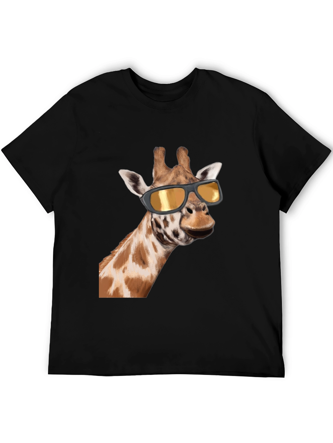 Cool Giraffe Graphic Tee - Black