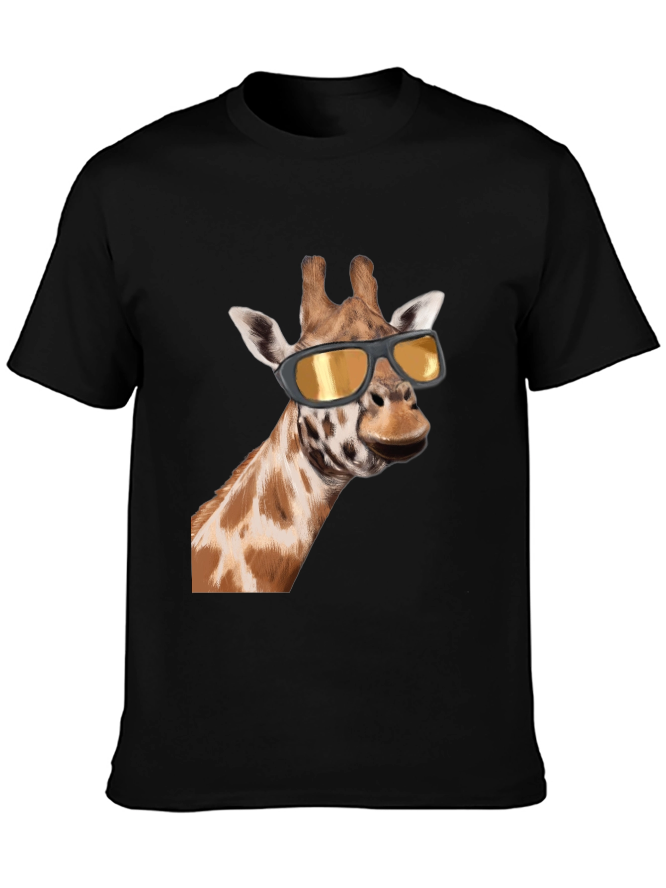 Cool Giraffe Graphic Tee - Black