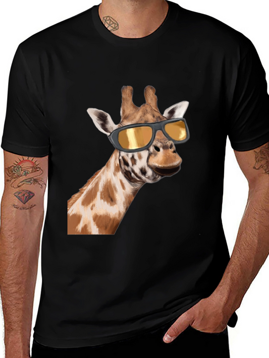 Cool Giraffe Graphic Tee - Black