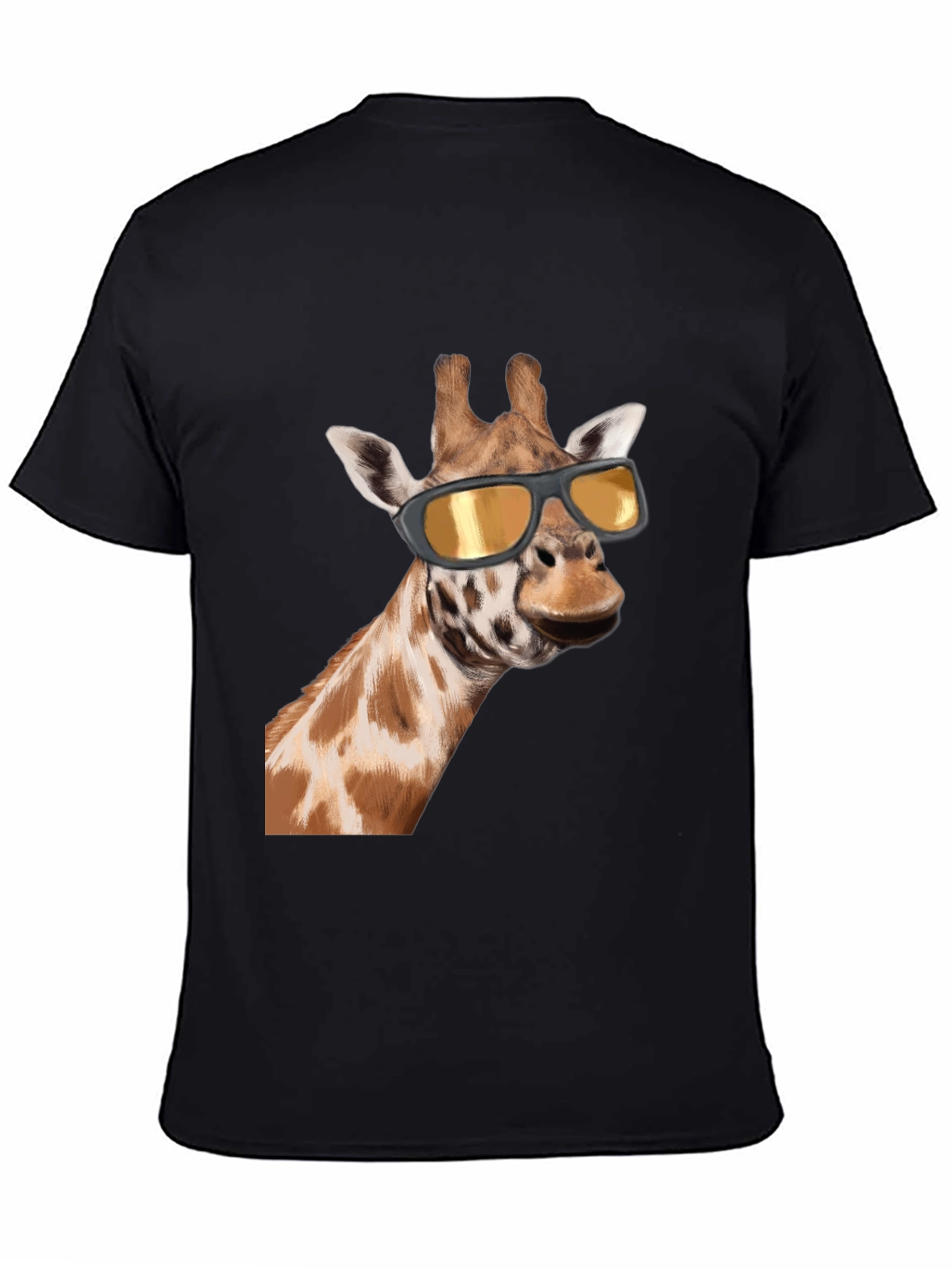 Cool Giraffe Graphic Tee - Black