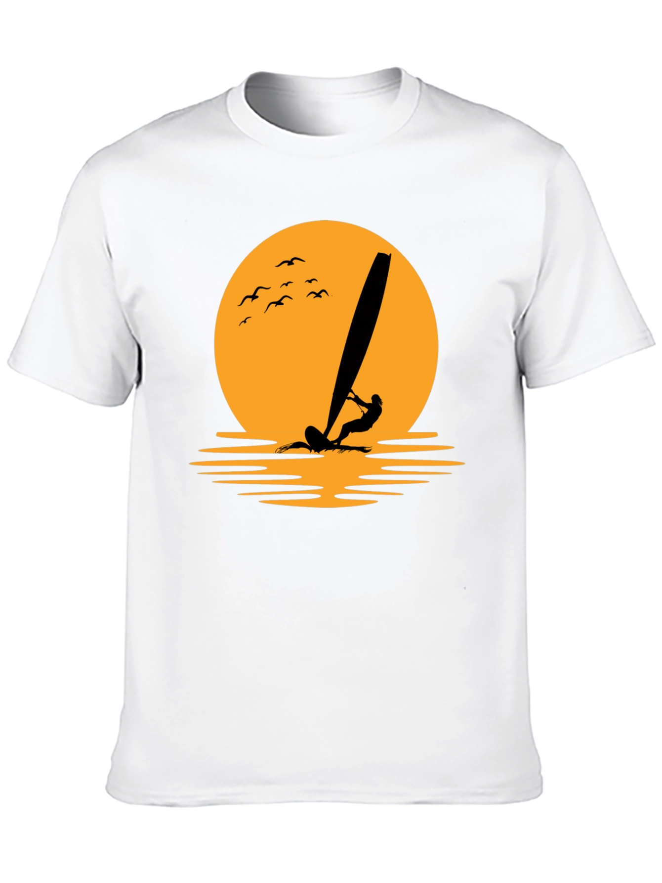 Sunset Windsurfer Graphic Tee - Black