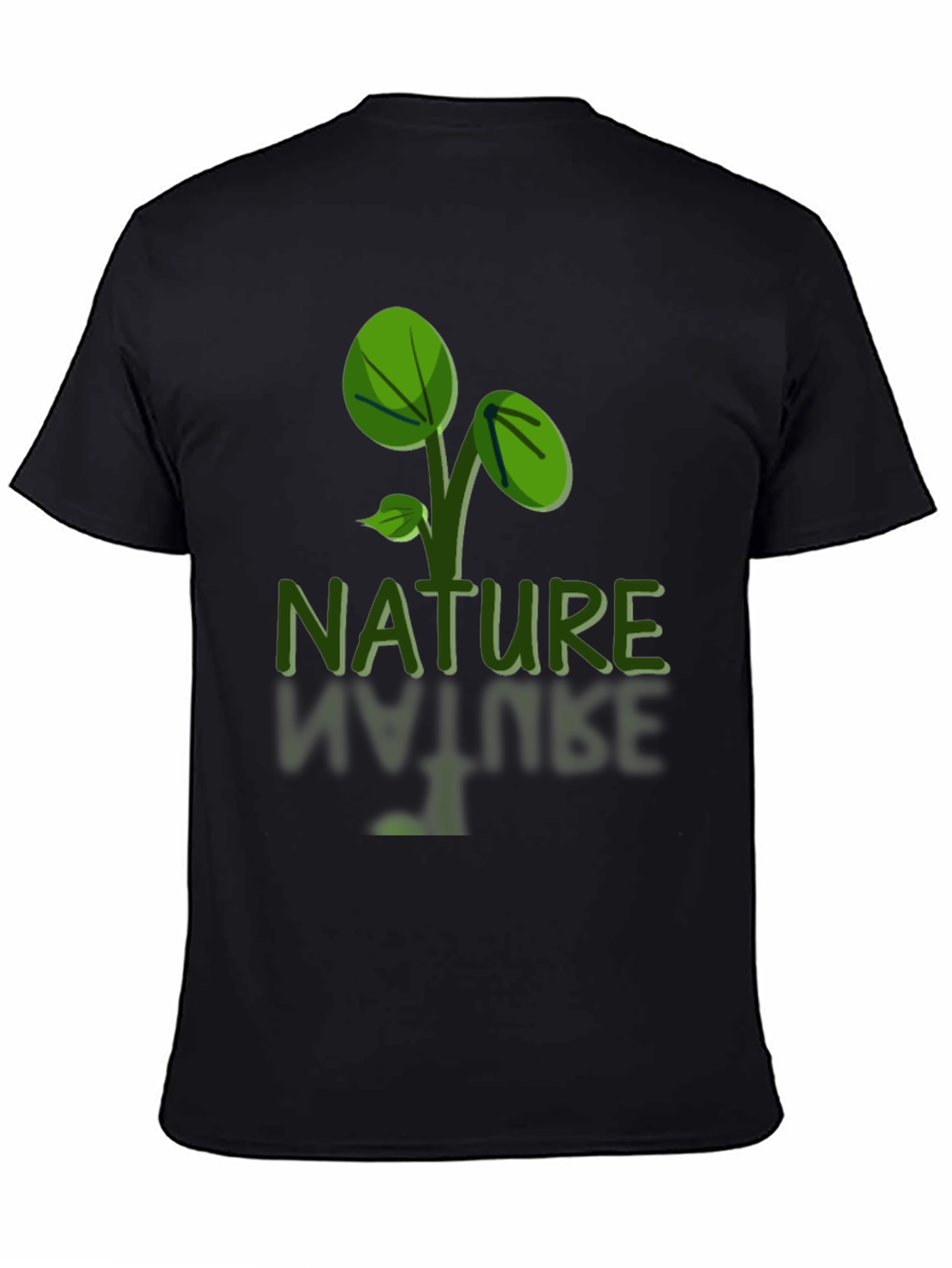 Nature Graphic Tee - Black Soft Fabric  Eco-Friendly