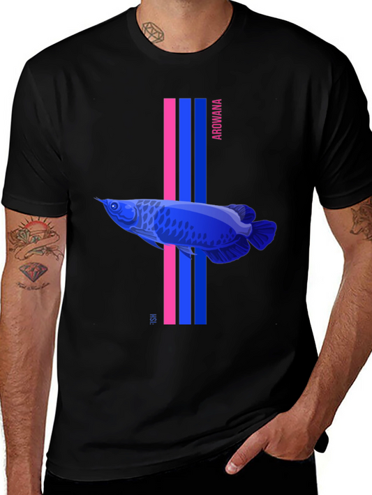 Arowana Fish Graphic Tee - Modern Design
