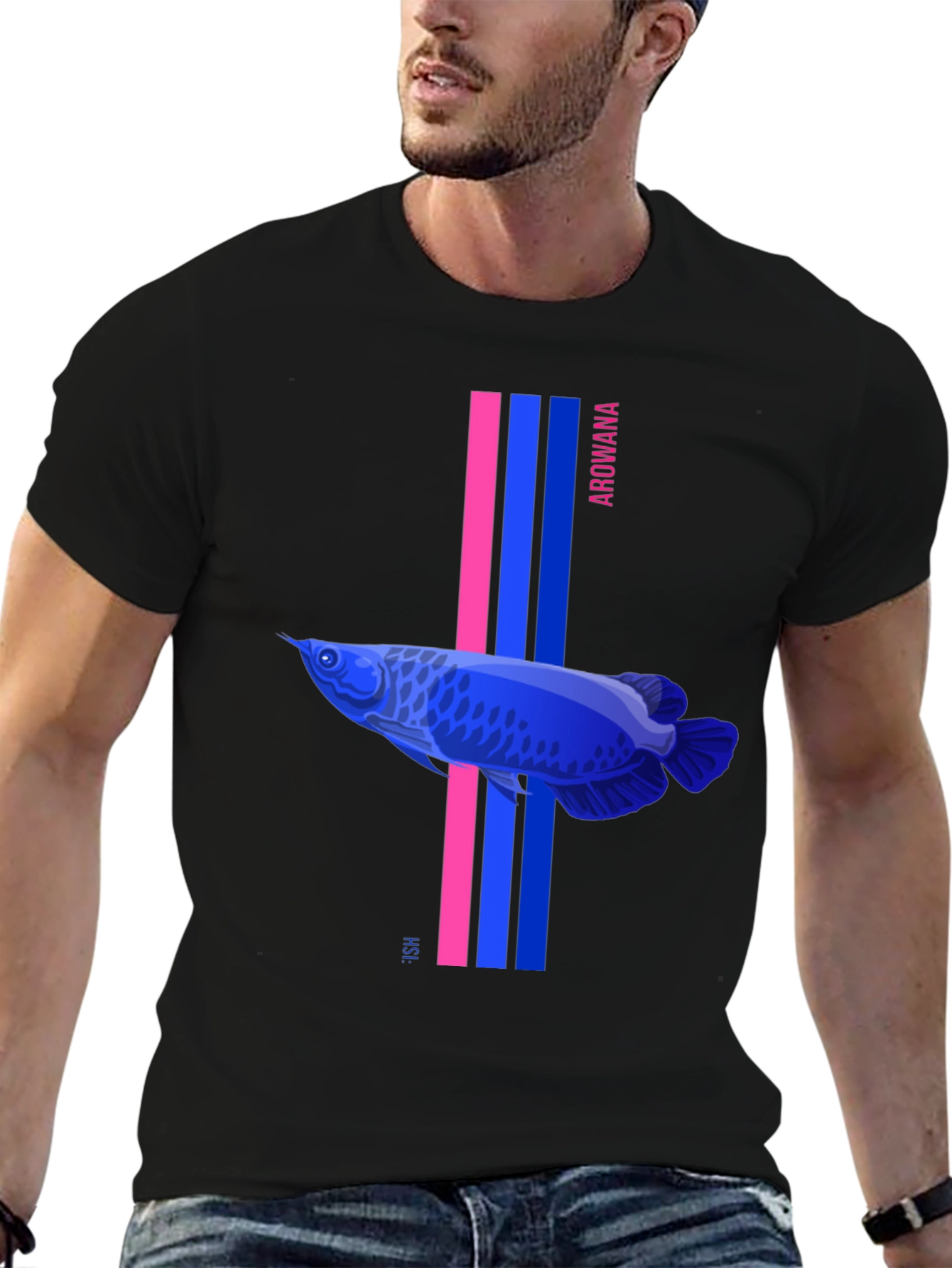 Arowana Fish Graphic Tee - Modern Design