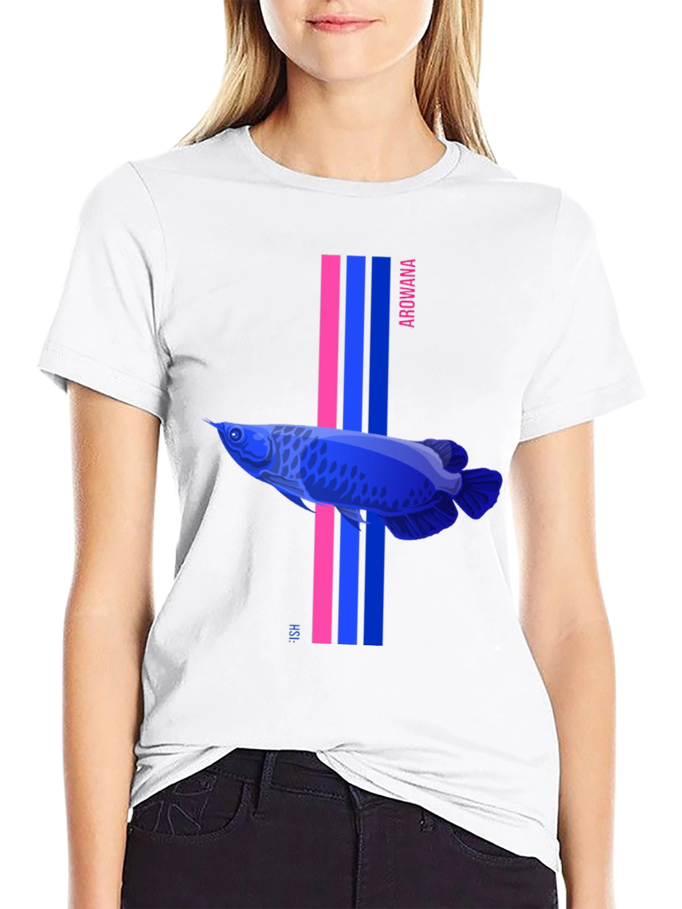 Arowana Fish Graphic Tee - Modern Design