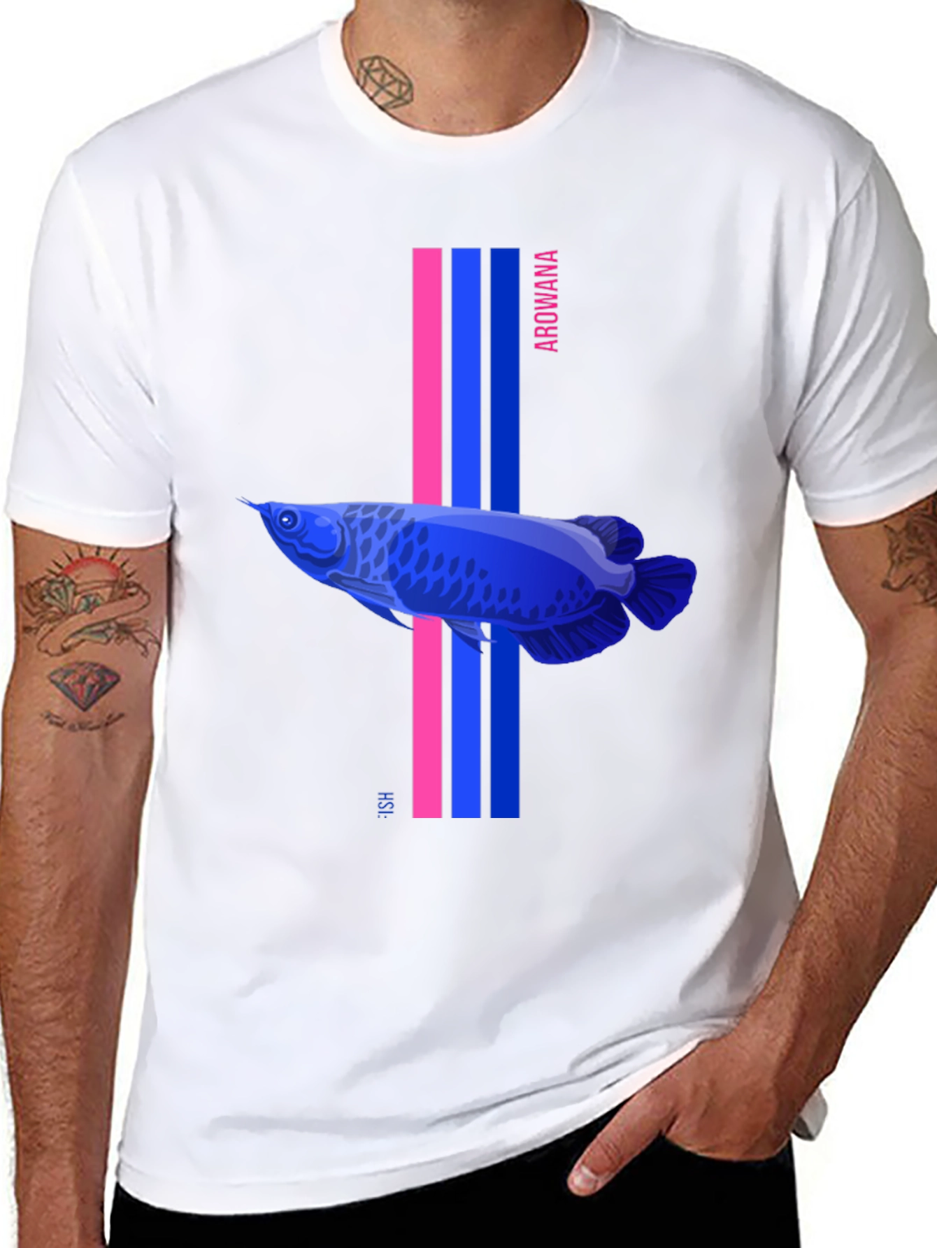 Arowana Fish Graphic Tee - Modern Design