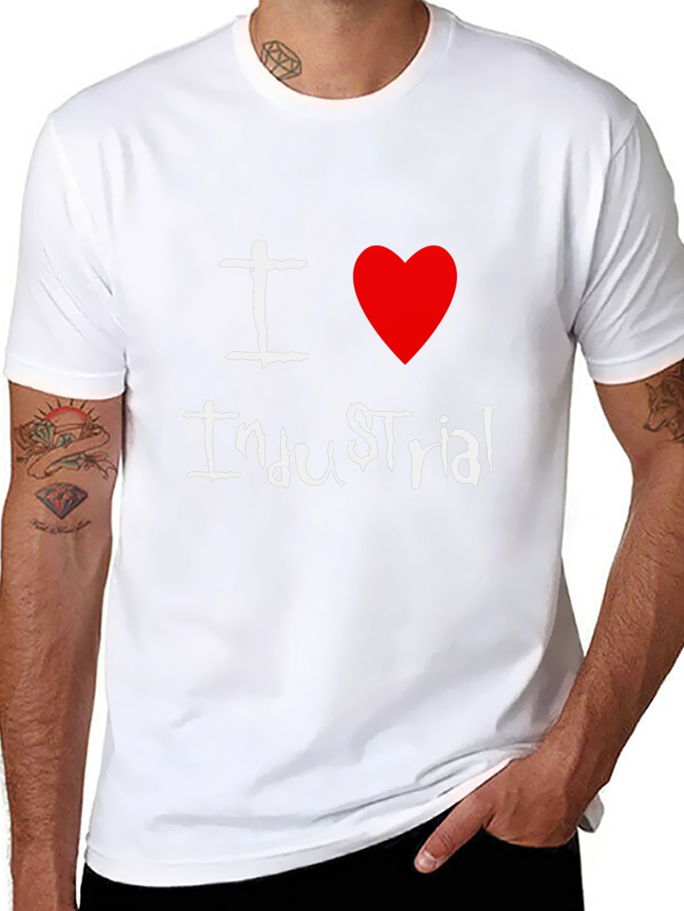 I Love Industrial Black T-Shirt