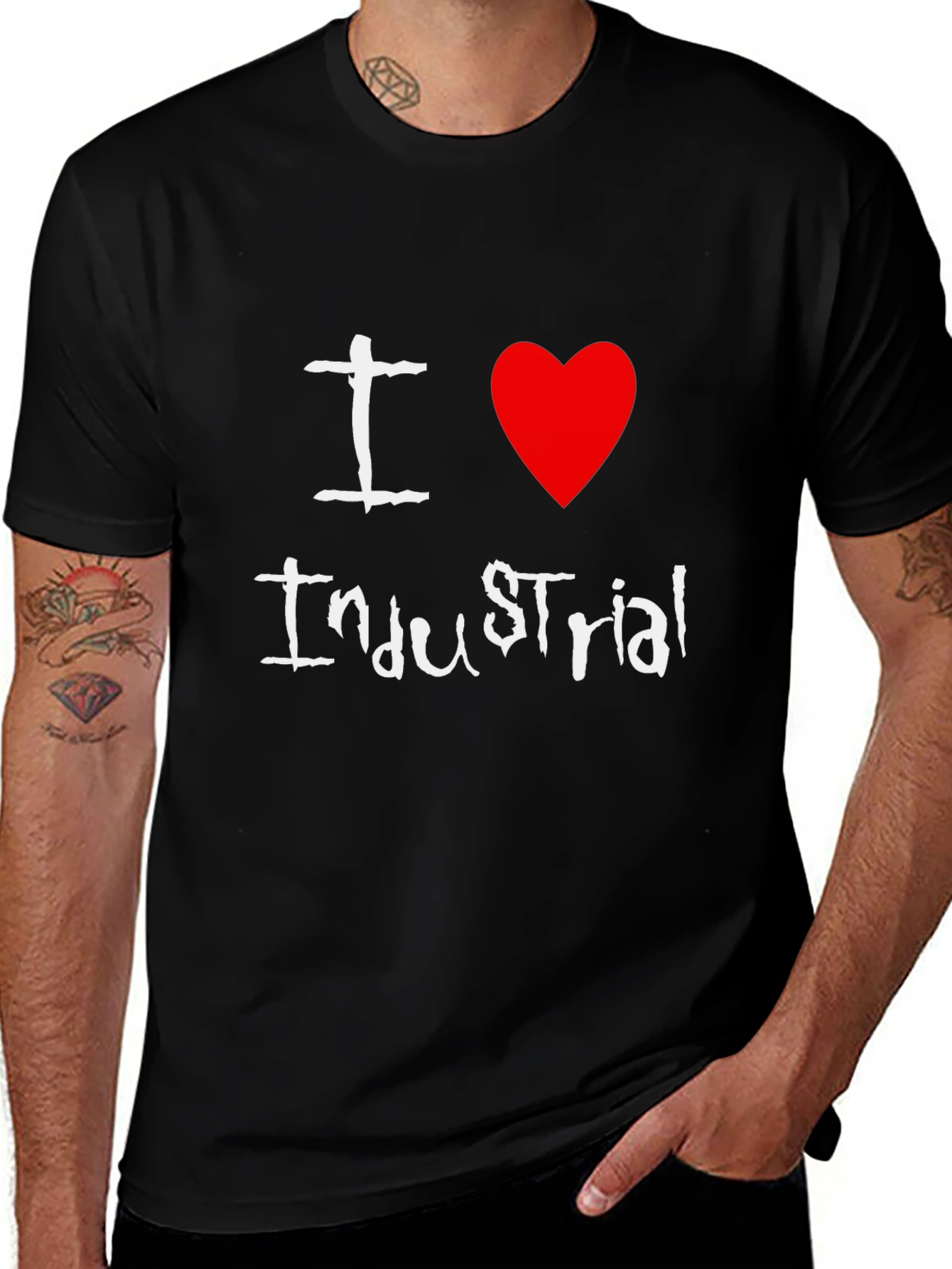 I Love Industrial Black T-Shirt