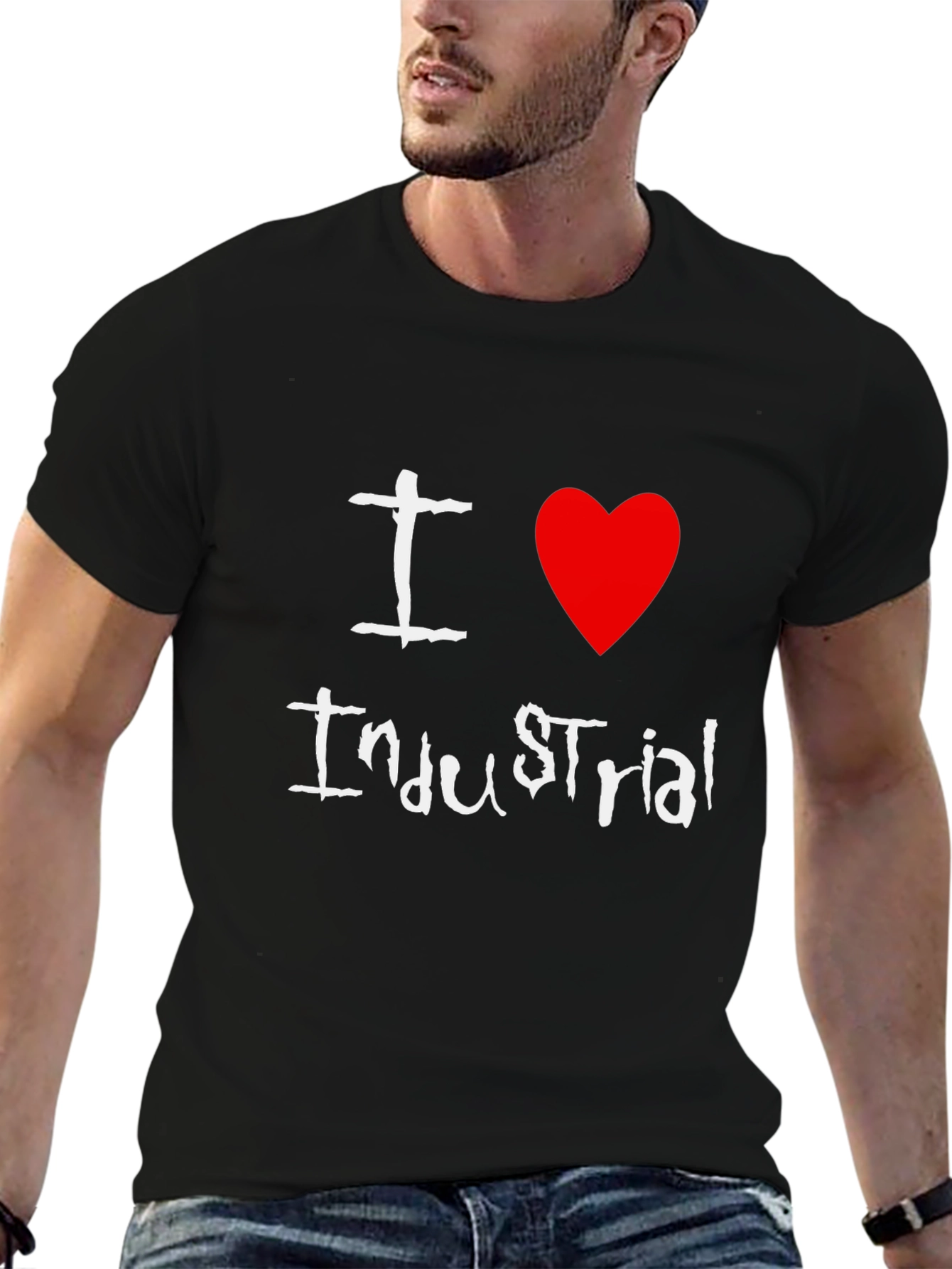 I Love Industrial Black T-Shirt