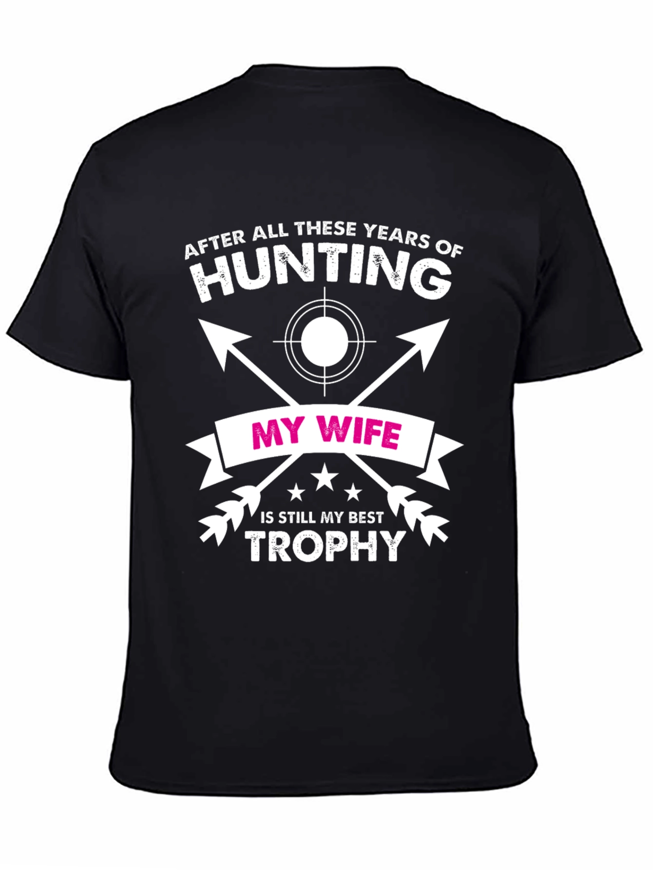 Hunting Wife Trophy Graphic Tee - Black