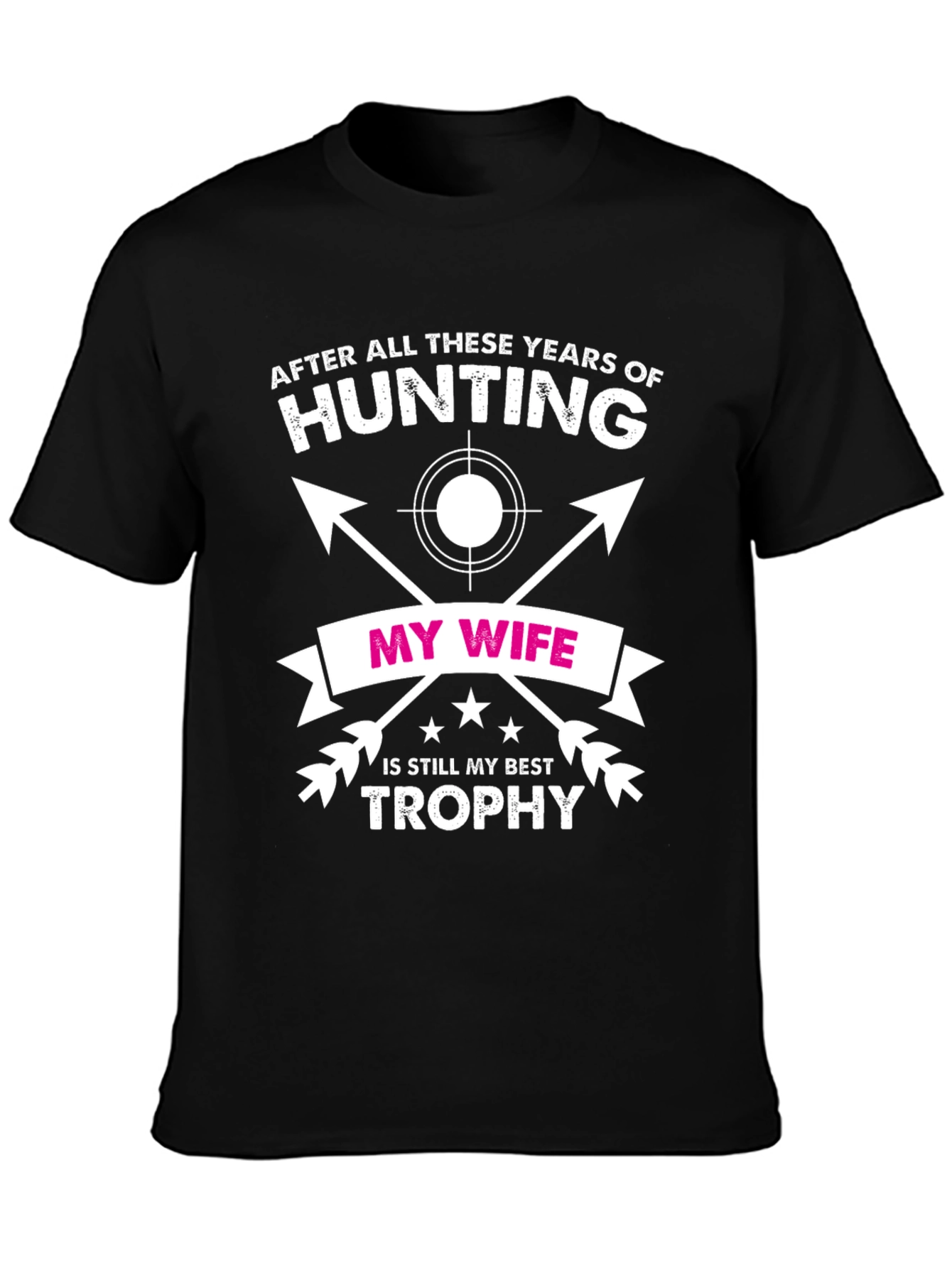 Hunting Wife Trophy Graphic Tee - Black