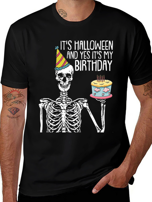 Halloween Birthday Skeleton T-Shirt