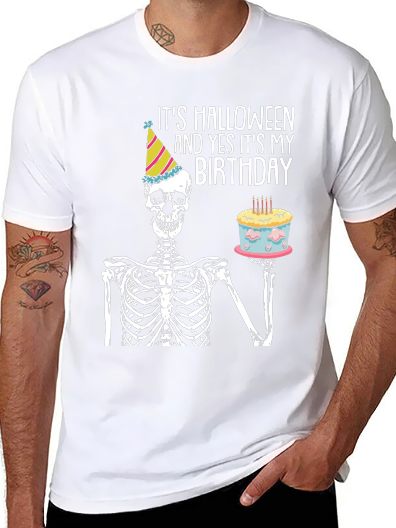 Halloween Birthday Skeleton T-Shirt
