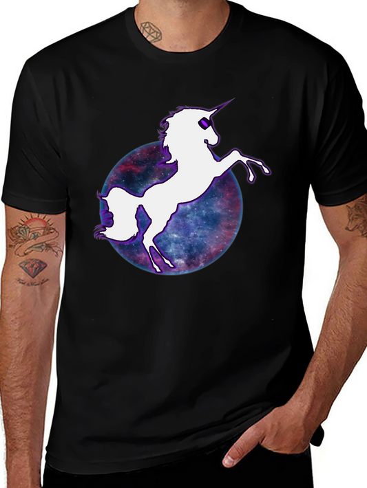 Unicorn Galaxy T-Shirt - Mens Black Tee