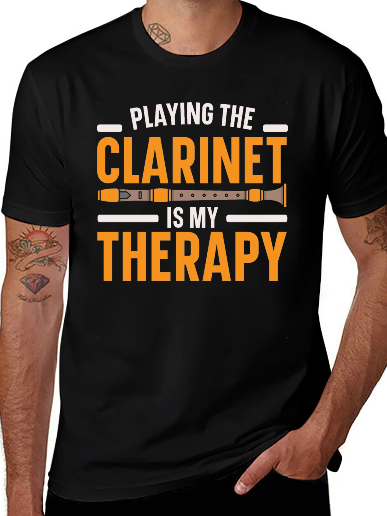 Clarinet Therapy T-Shirt - Music Lover Tee