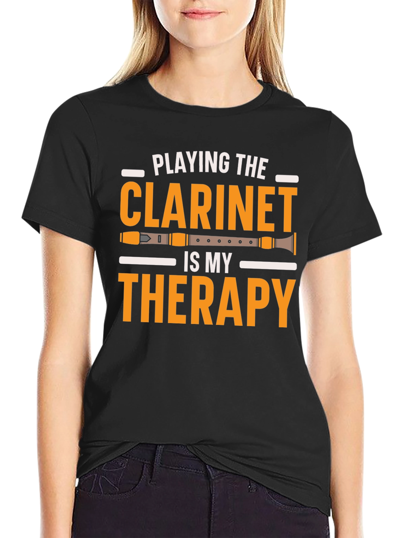Clarinet Therapy T-Shirt - Music Lover Tee