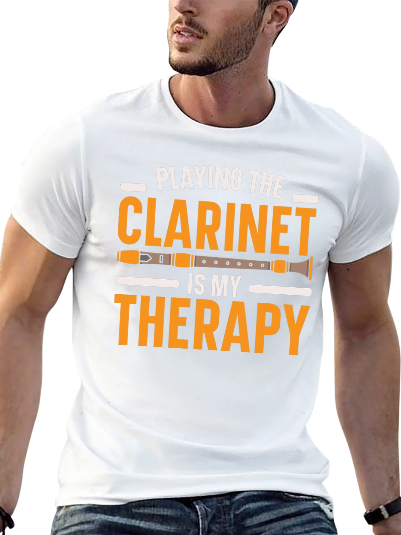 Clarinet Therapy T-Shirt - Music Lover Tee