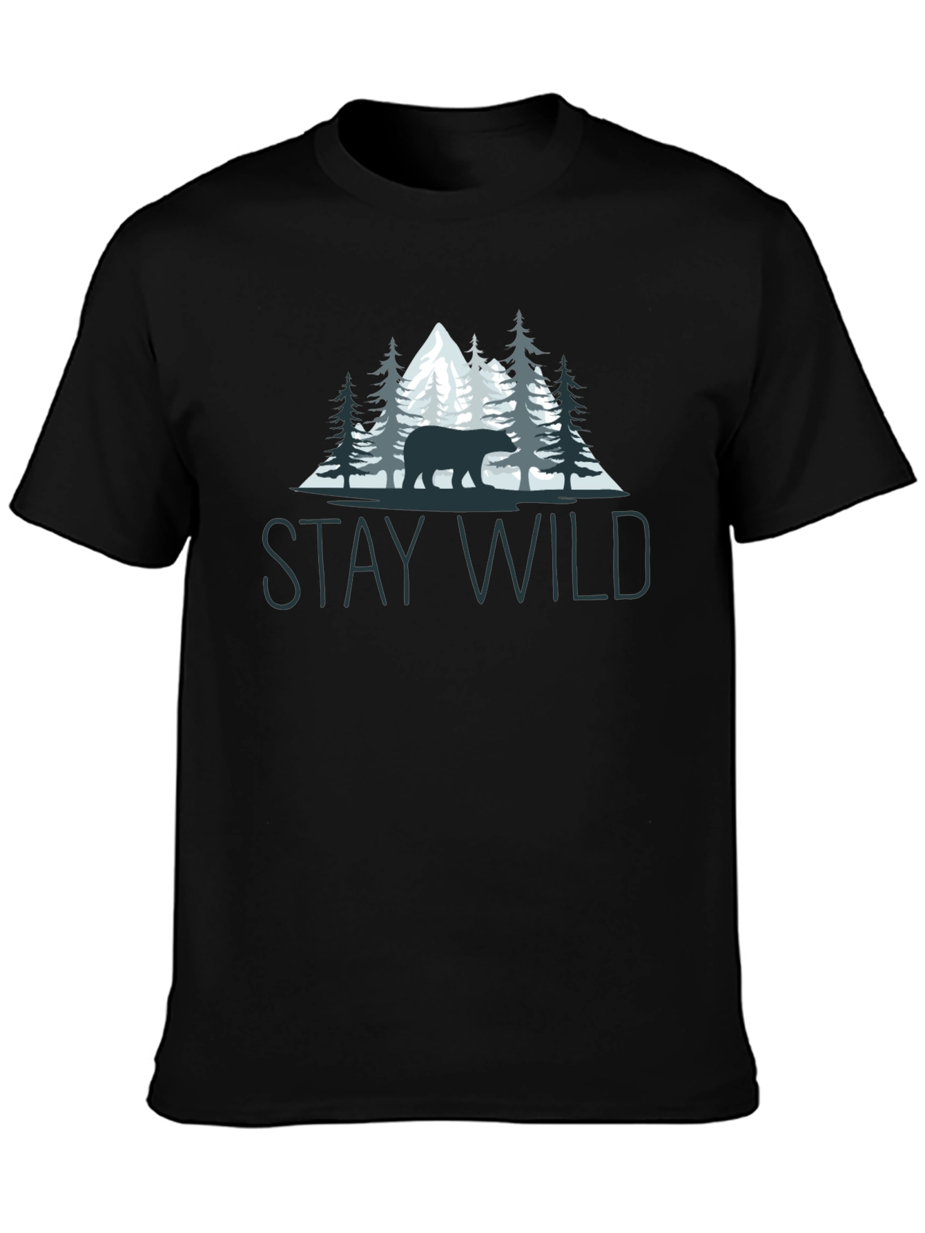 Stay Wild Bear Graphic Tee - Nature Lovers T-Shirt