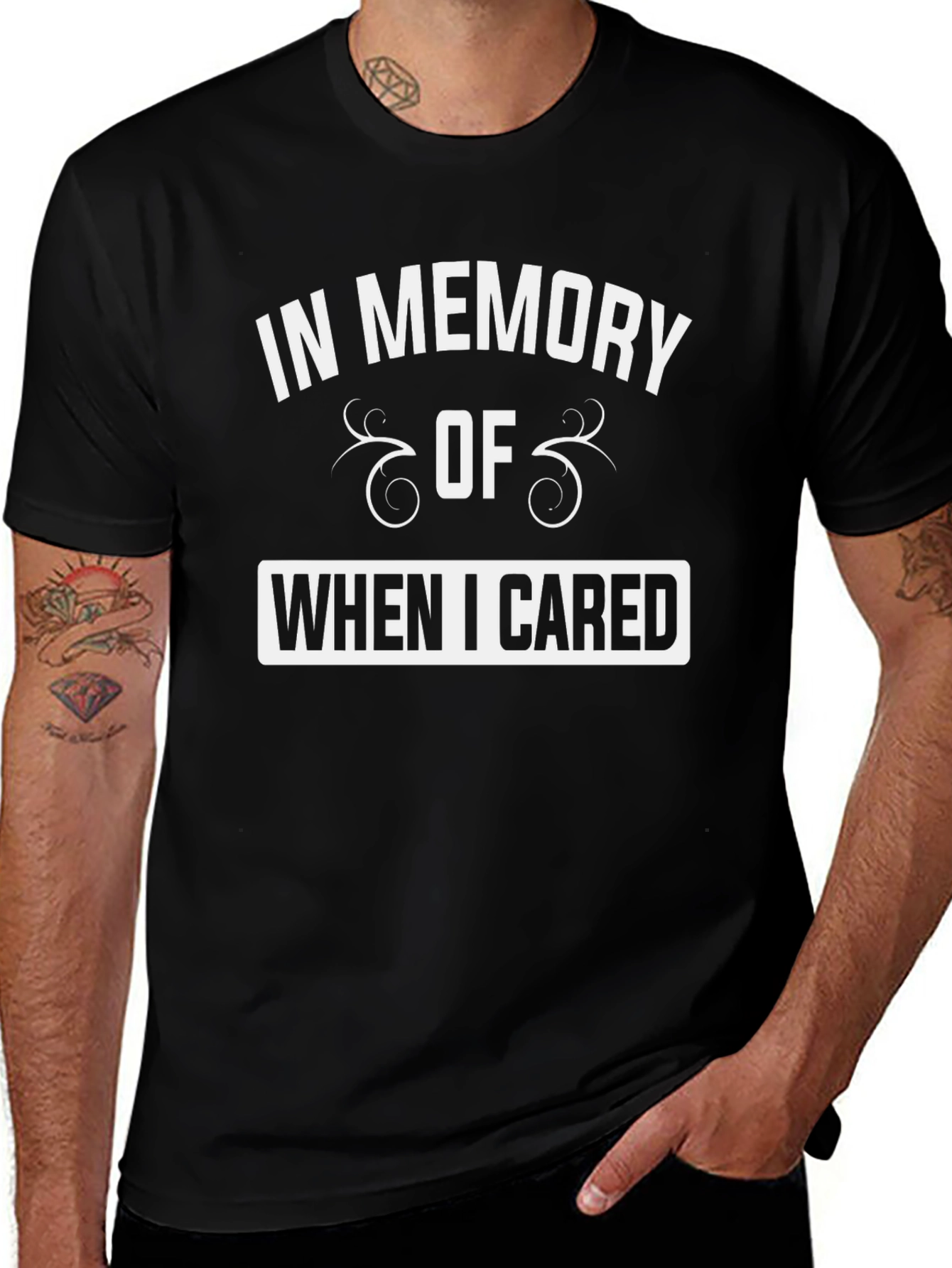 In Memory of When I Cared Black T-Shirt