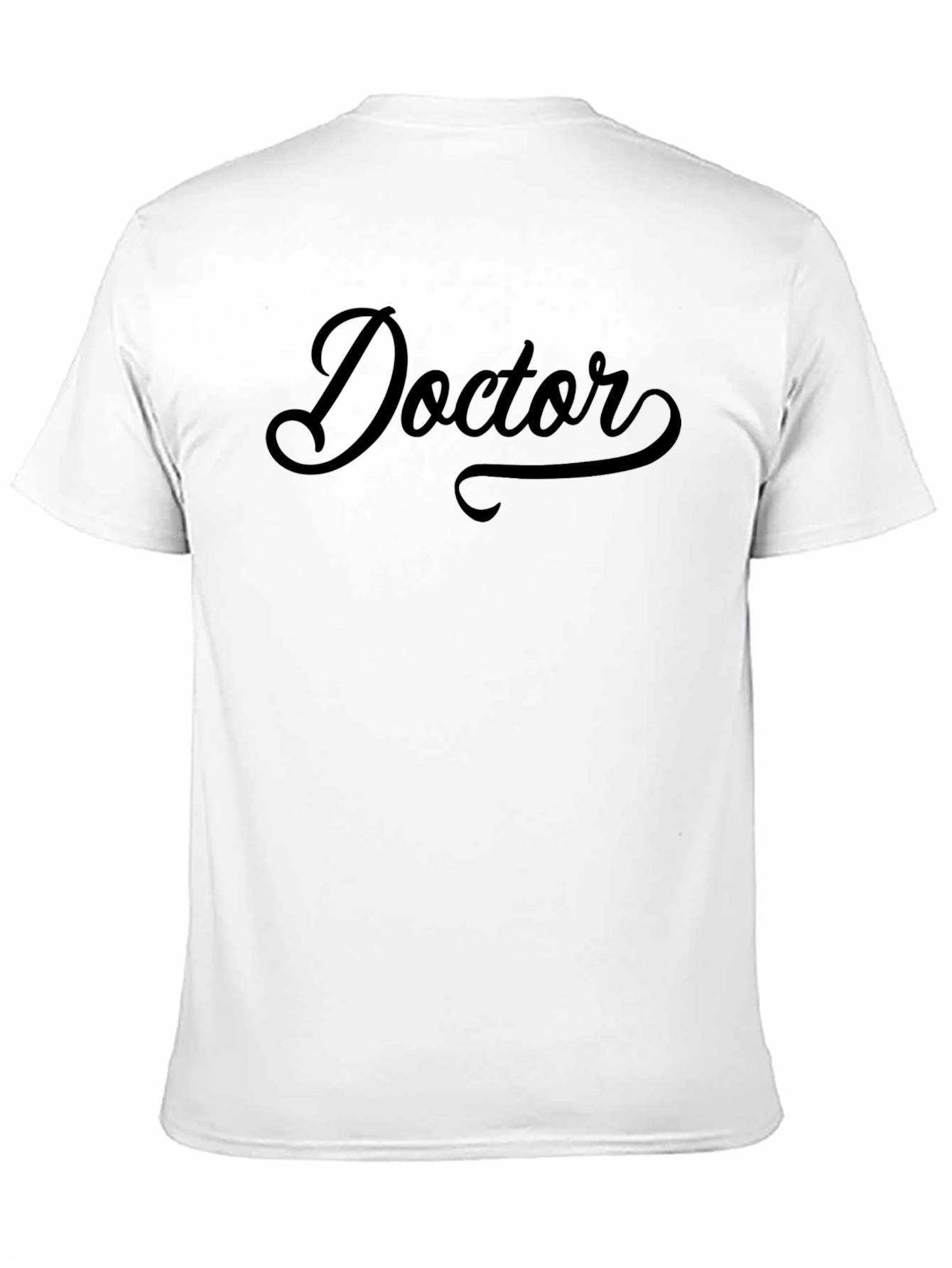Doctor Script Black Crew Neck T-Shirt