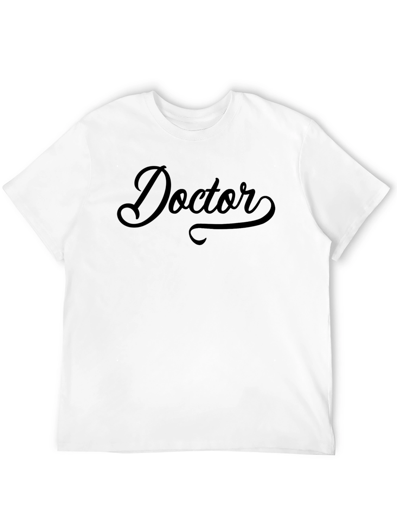 Doctor Script Black Crew Neck T-Shirt