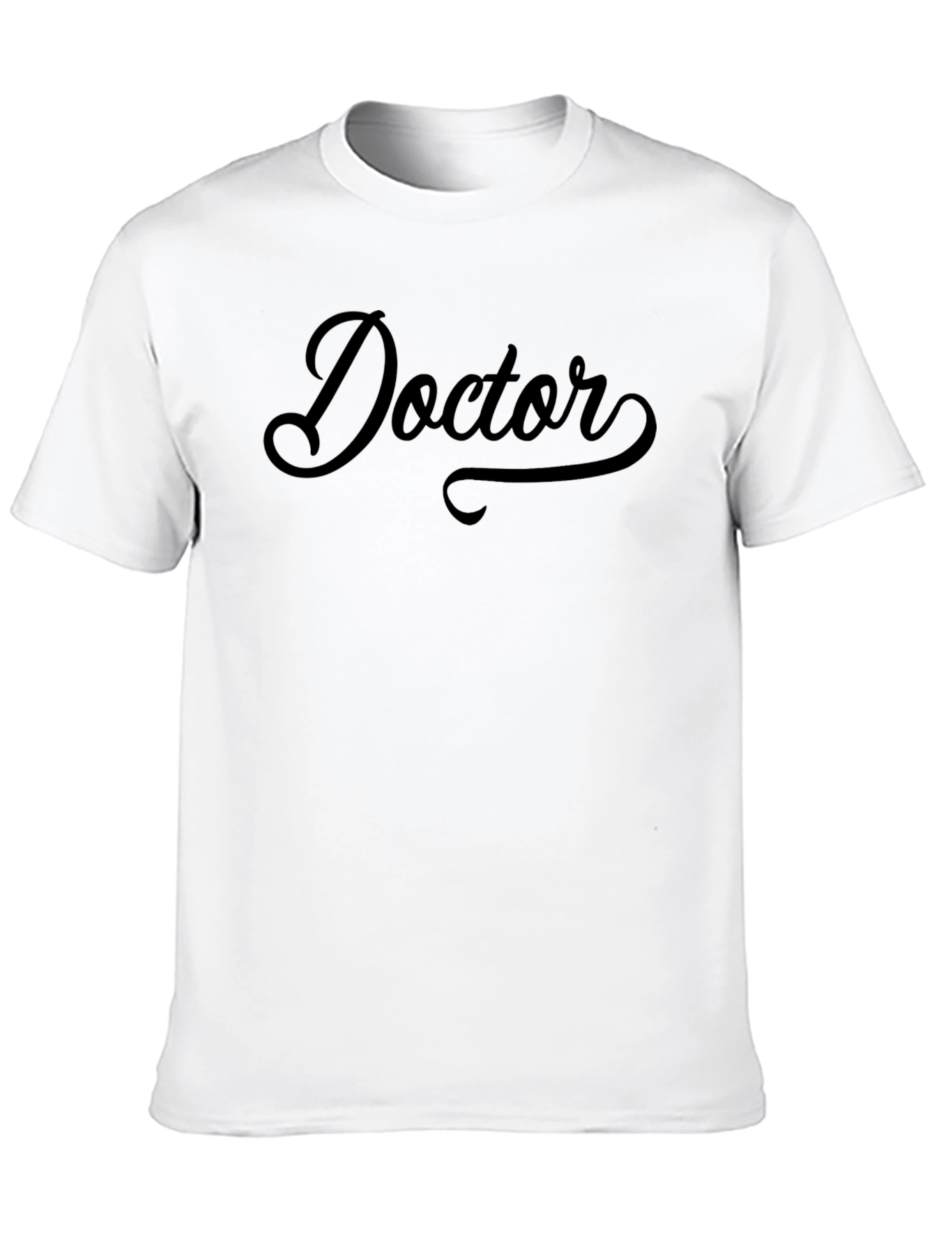 Doctor Script Black Crew Neck T-Shirt