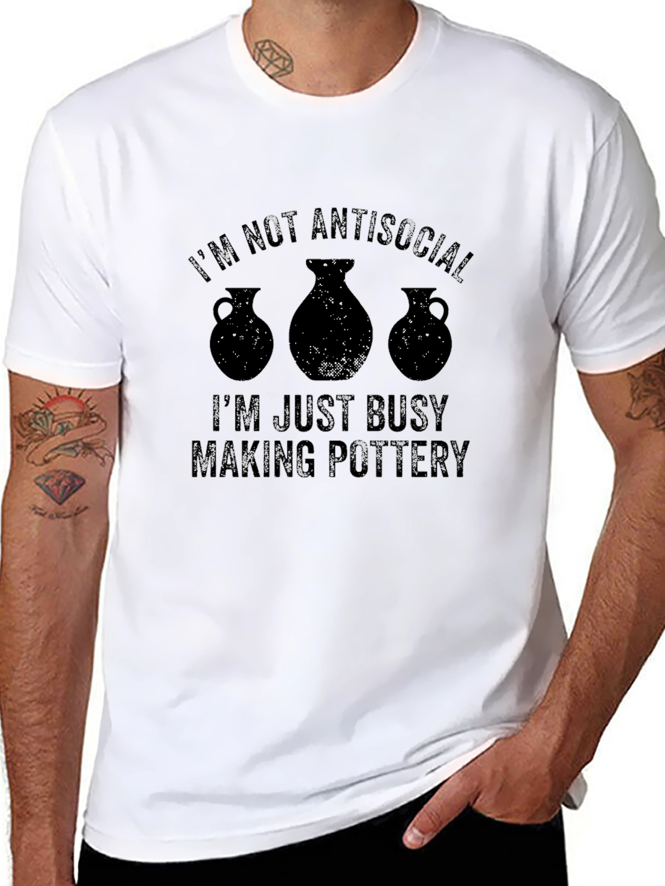 Im Not Antisocial Pottery T-Shirt