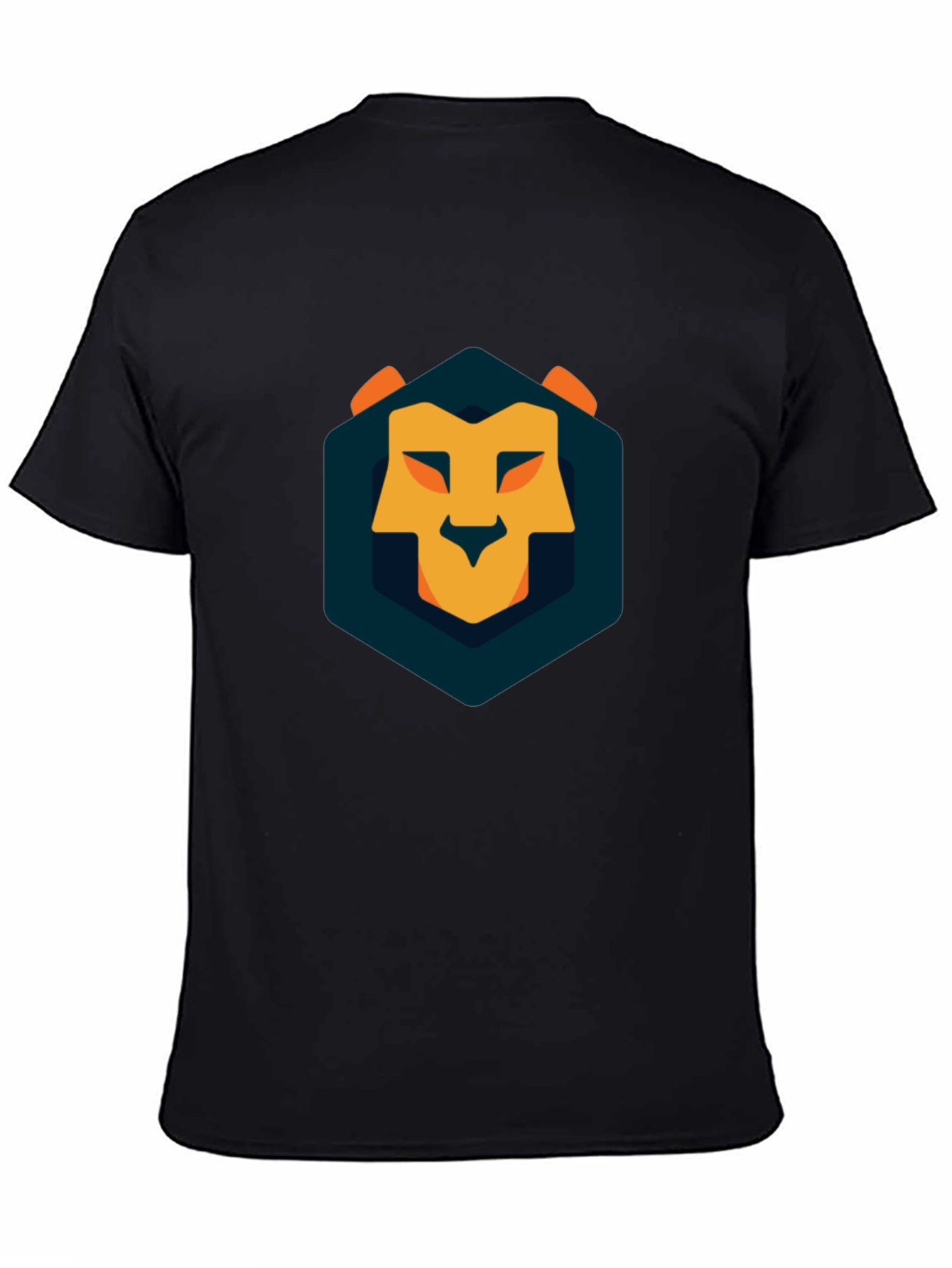 Geometric Lion Graphic Tee - Modern Style