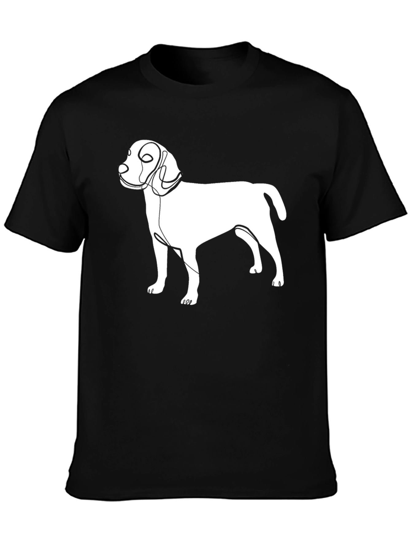 Abstract Dog Line Art Graphic T-Shirt