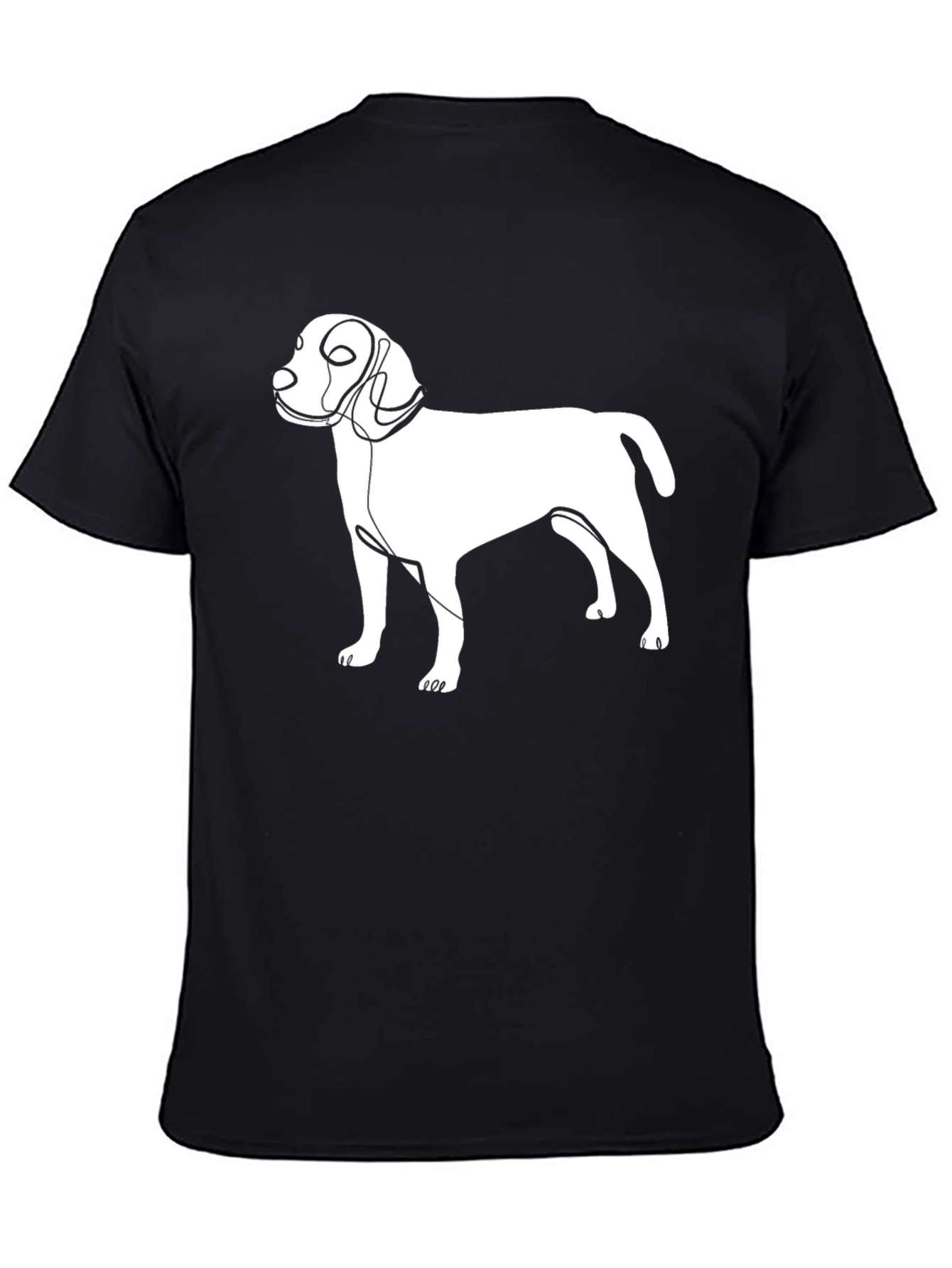 Abstract Dog Line Art Graphic T-Shirt