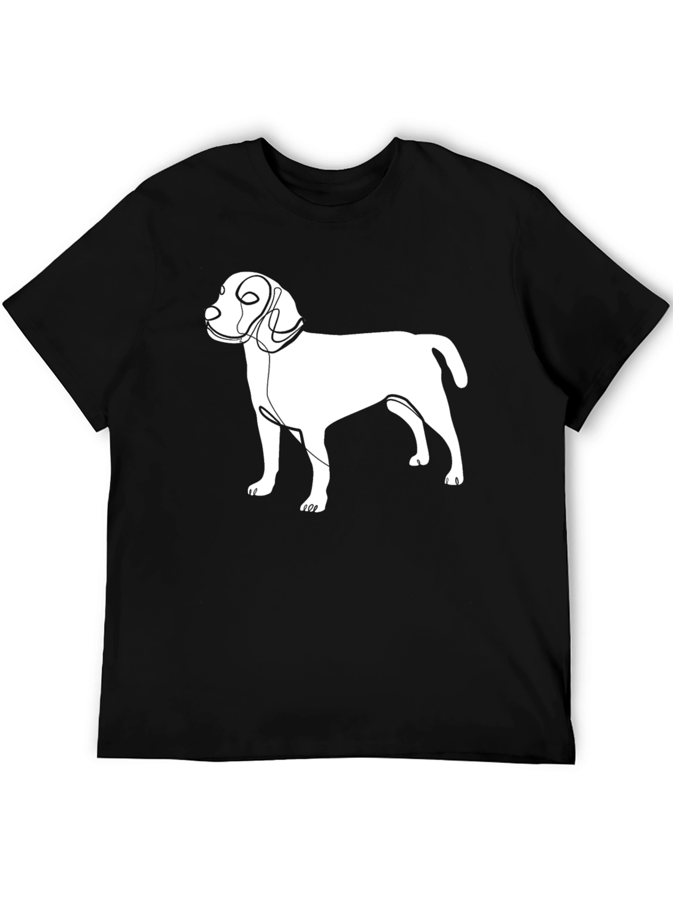 Abstract Dog Line Art Graphic T-Shirt