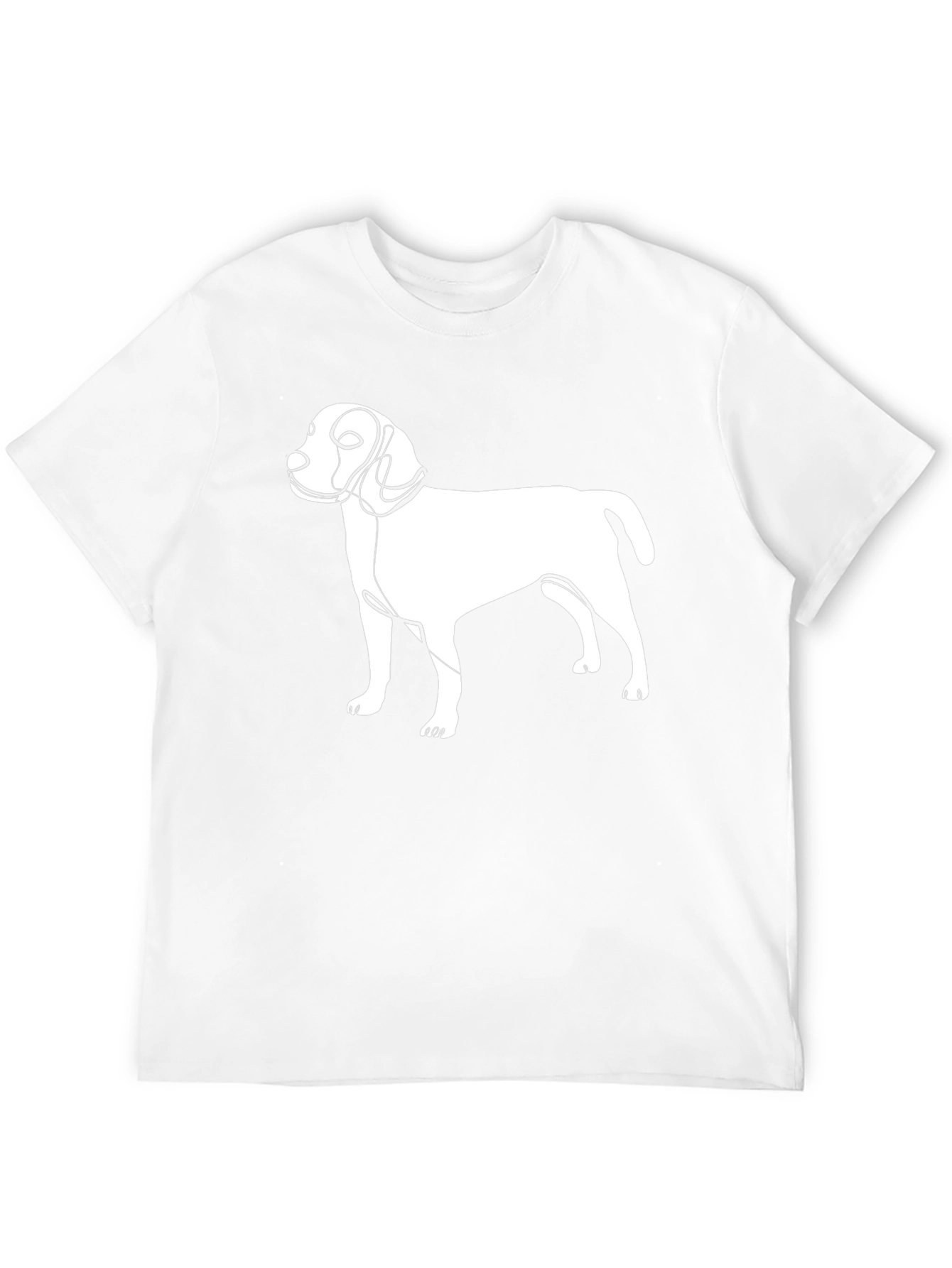 Abstract Dog Line Art Graphic T-Shirt