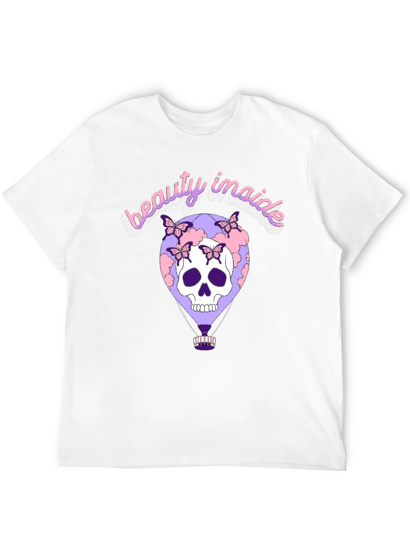 Beauty Inside Skull Balloon Graphic Tee