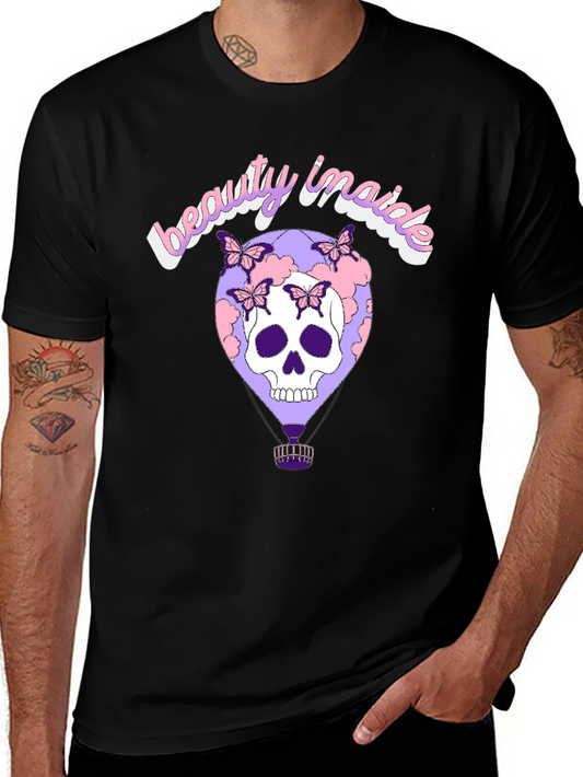 Beauty Inside Skull Balloon Graphic Tee