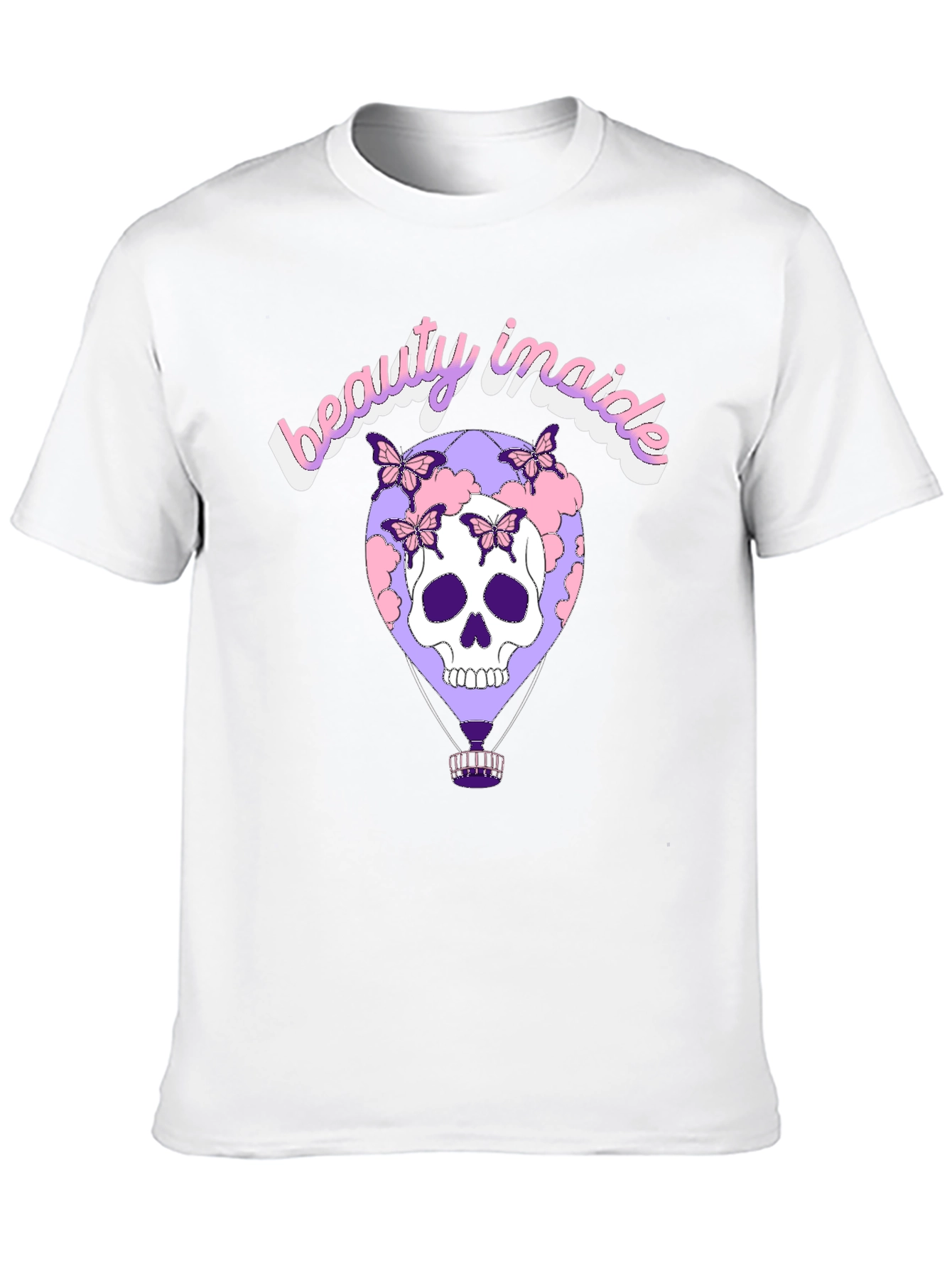 Beauty Inside Skull Balloon Graphic Tee