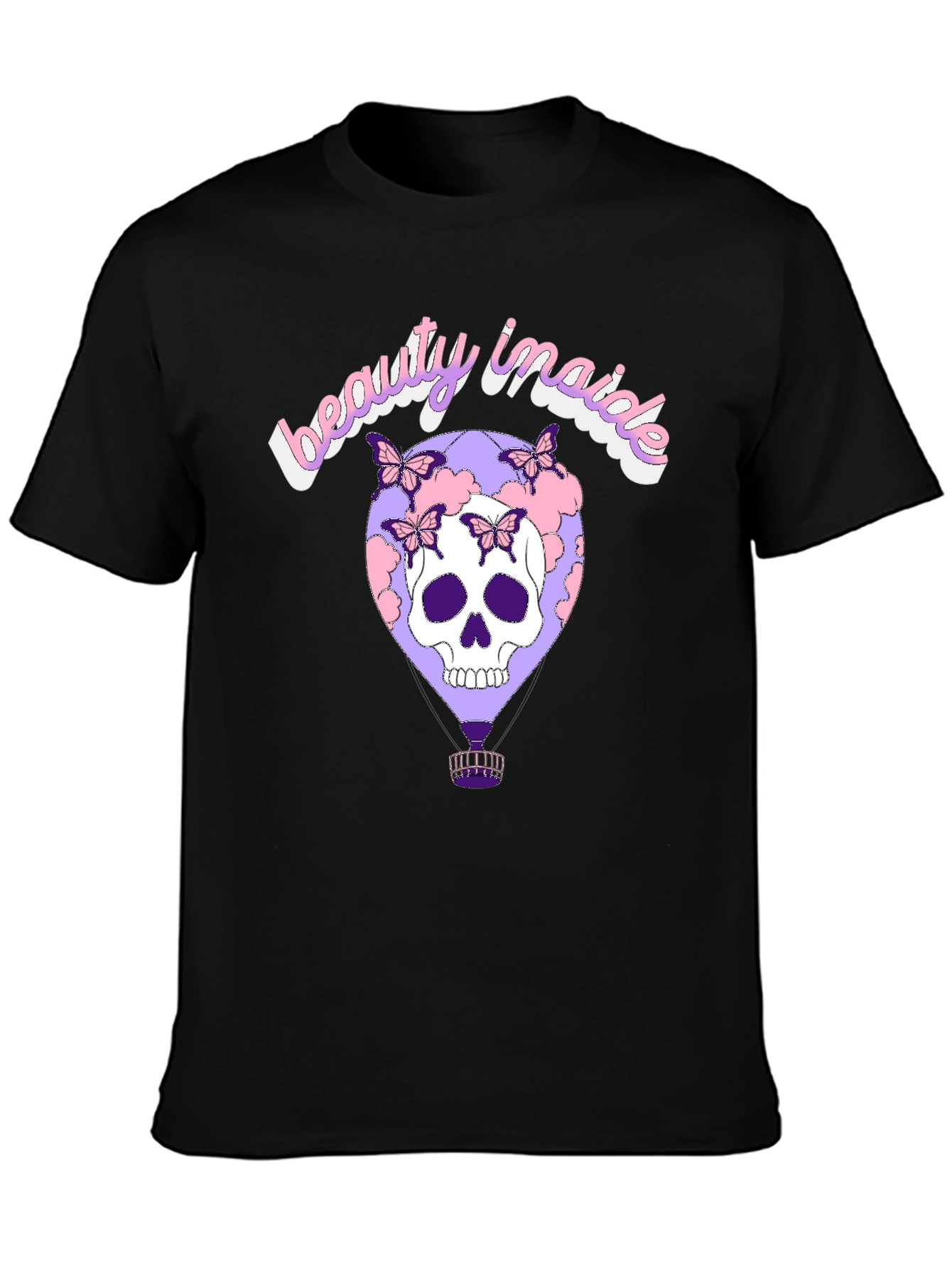 Beauty Inside Skull Balloon Graphic Tee