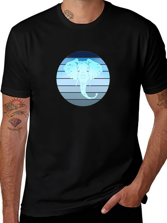 Elephant Graphic Tee - Black Cotton Blend