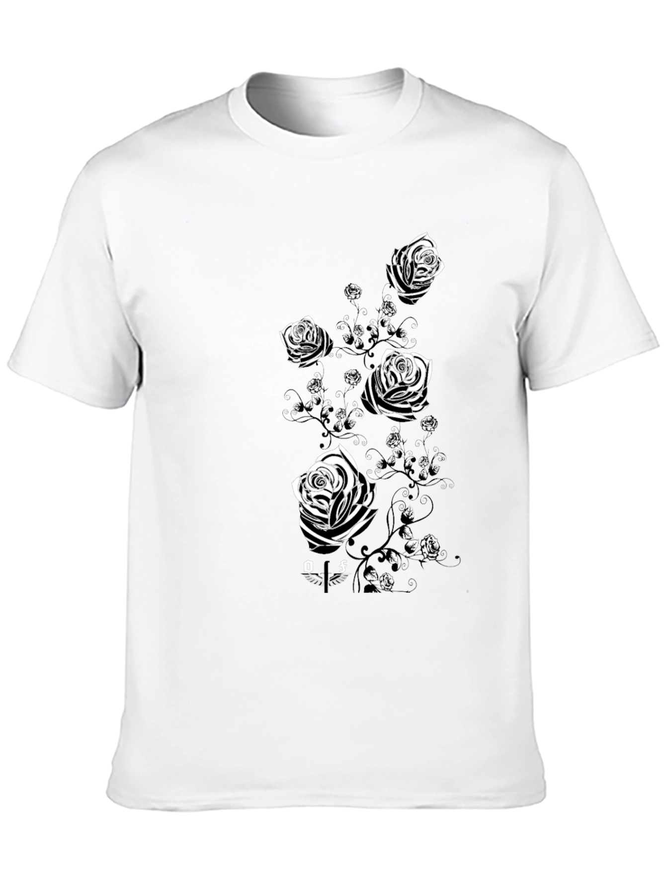 Black Rose Graphic Tee - Mens Fashion