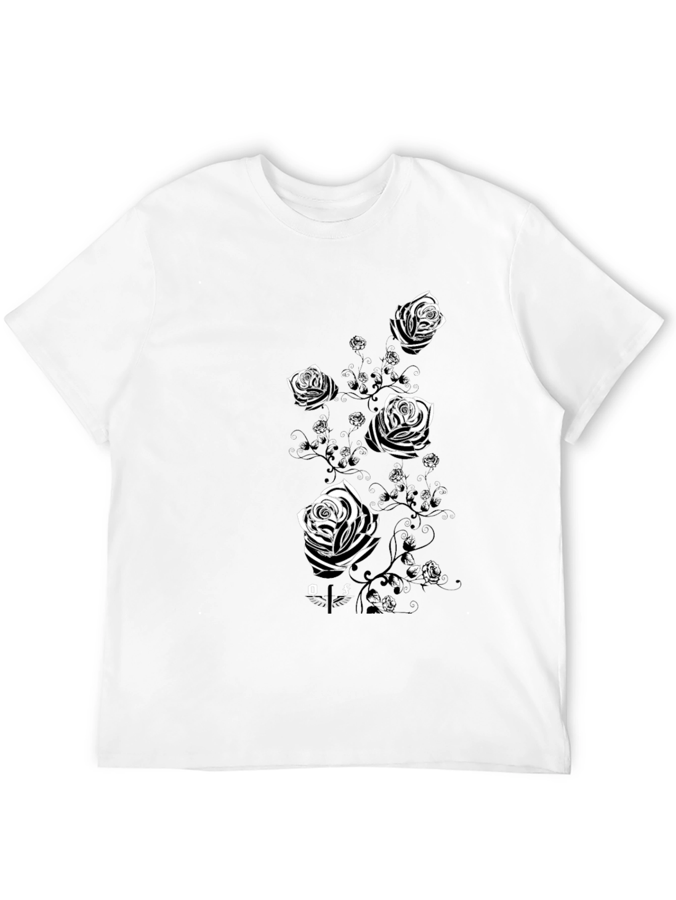 Black Rose Graphic Tee - Mens Fashion